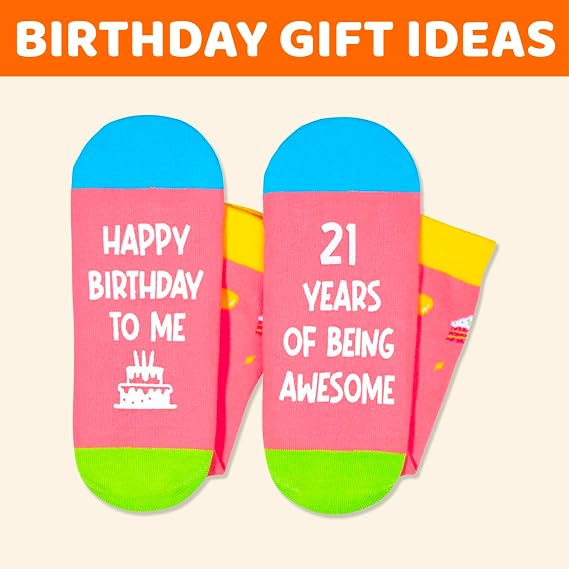 Zmart Birthday Gift Ideas - Socks for 20 21 22 24 25 30 Year Olds Woman
