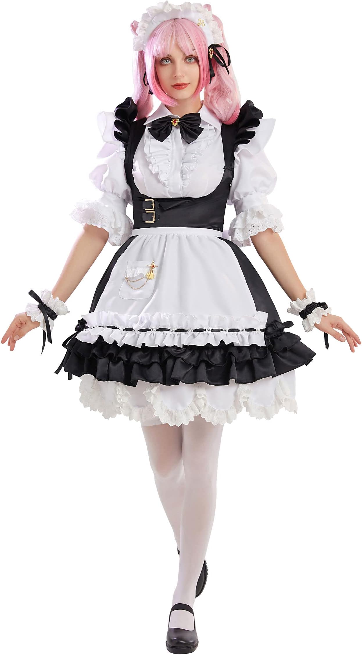 miccostumesWomen's Game Cosplay Costume Maid Dress Outfit with Petticoat