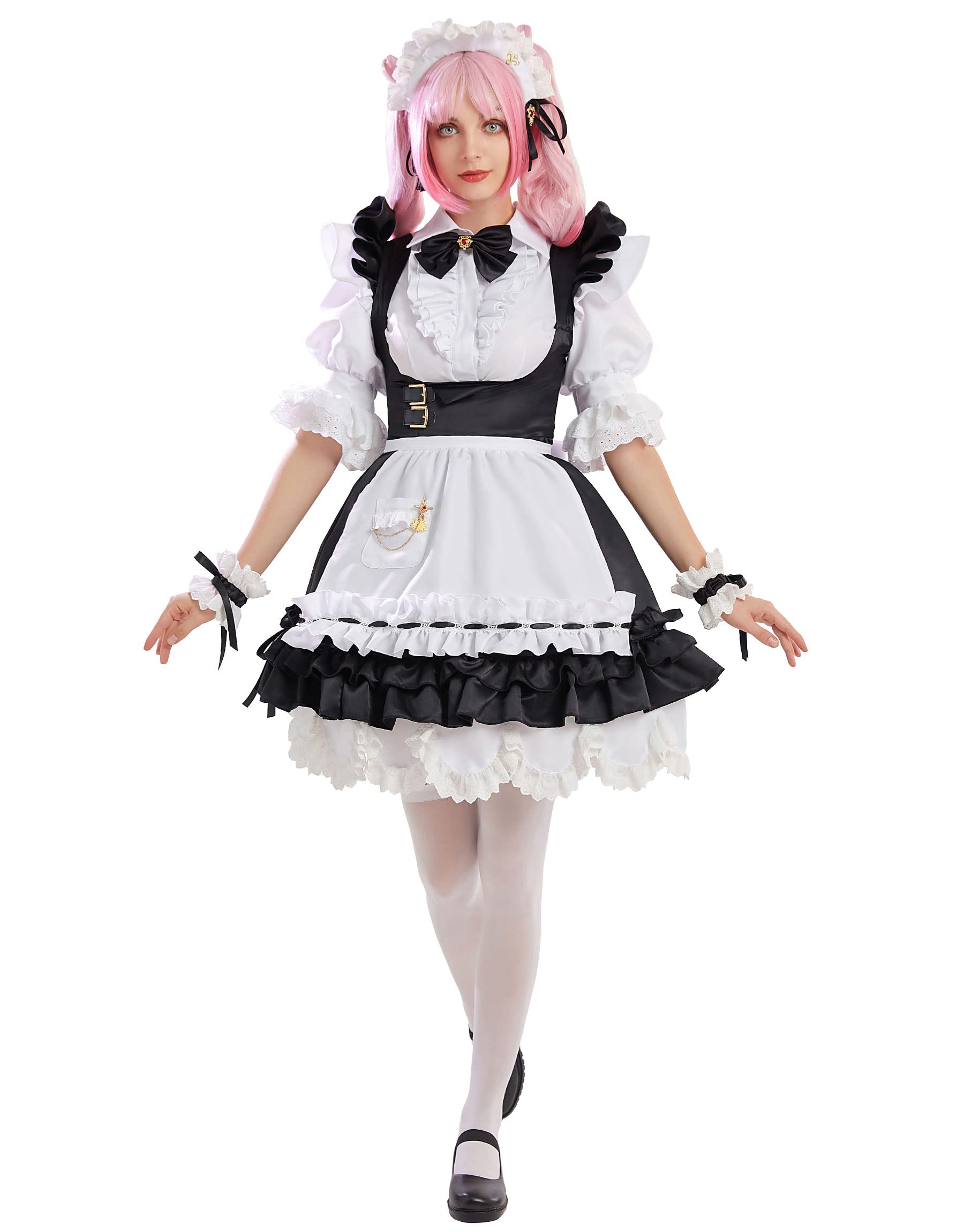 miccostumesWomen's Game Cosplay Costume Maid Dress Outfit with Petticoat