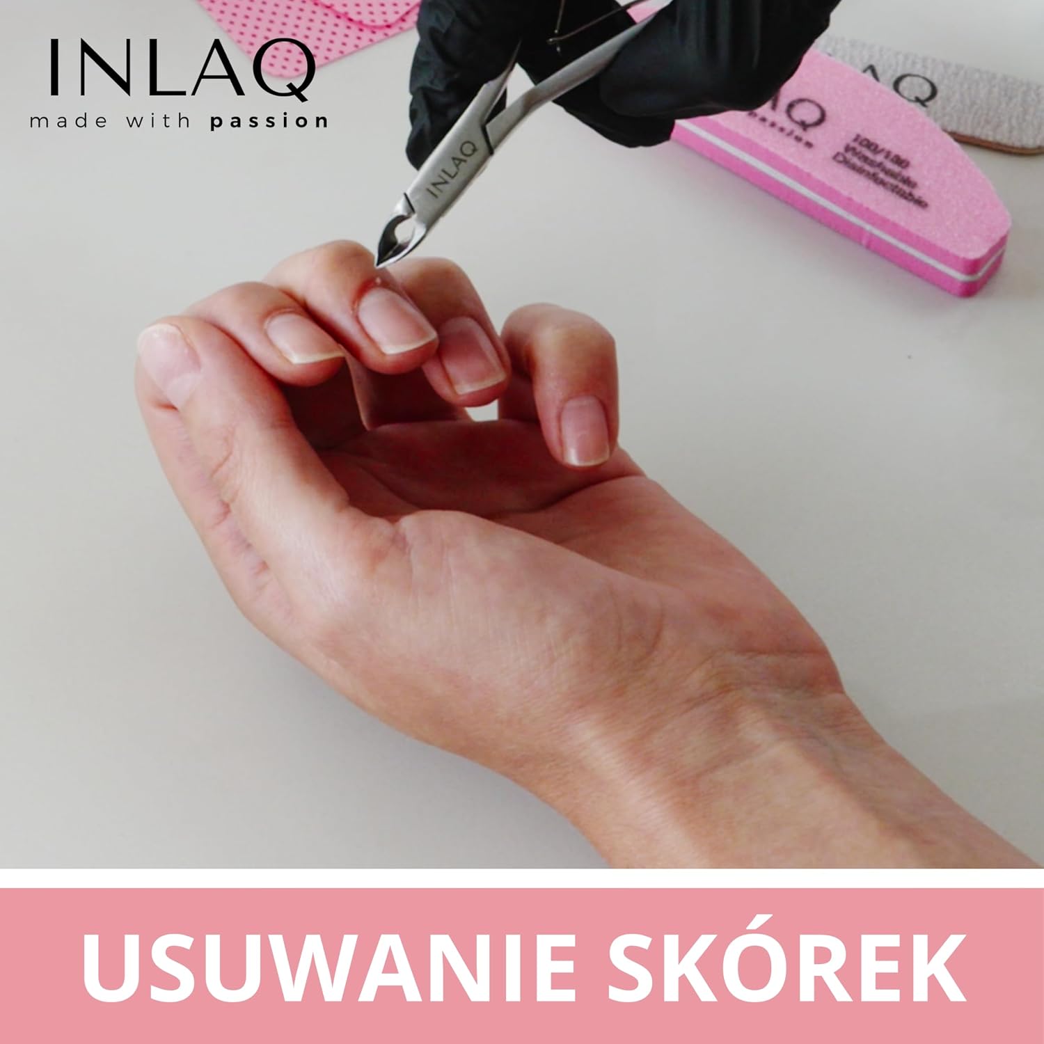 INLAQ Profesjonalne Cążki do Paznokci 5mm - Precyzyjne Obcinacze do Skórek i Paznokci - Stal Nierdzewna Ergonomiczny Uchwyt Dla Manicurzystek i Do Domowego Użytku Mocne i Trwałe