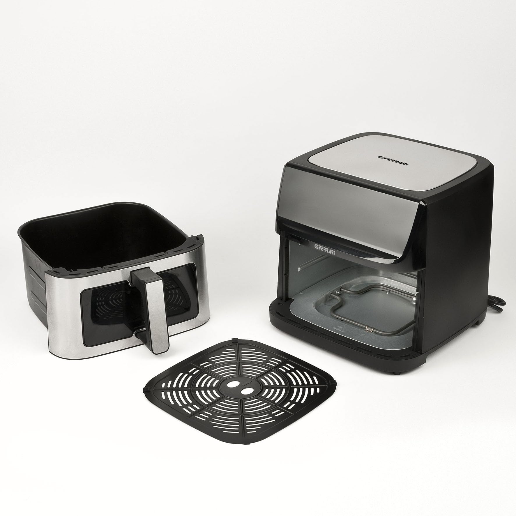 G3 Ferrari G10222 Friggitrice ad Aria "Friggisano 10 e Lode", 2300W, 10Litri, Doppia Resistenza, Display a Colori, 12 Programmi, Luce Interna, Incluso Ricettario