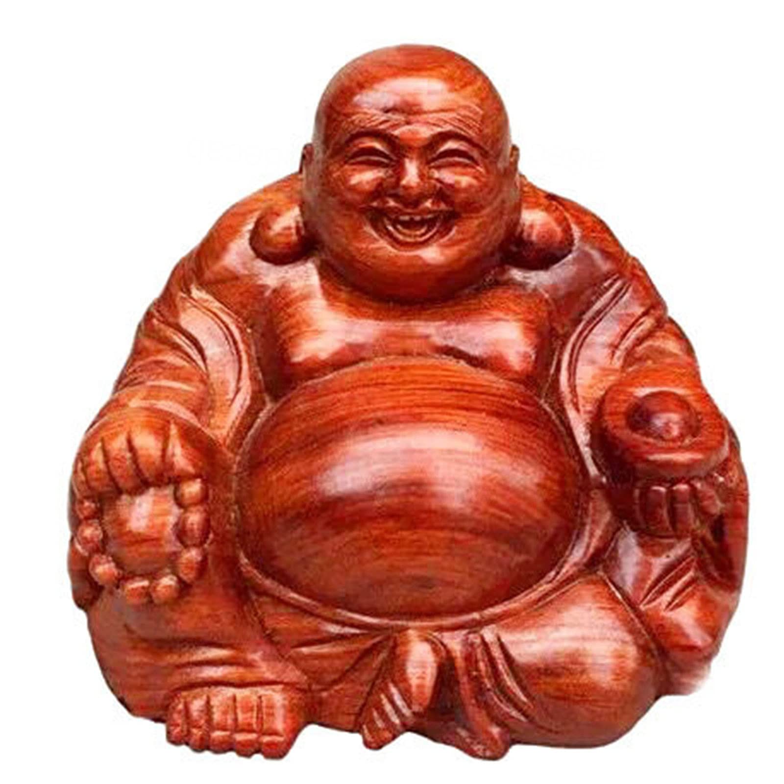Amazon.co.jp: 愉快仏笑像- 木質仕上げ大腹仏の快楽の本質- 東