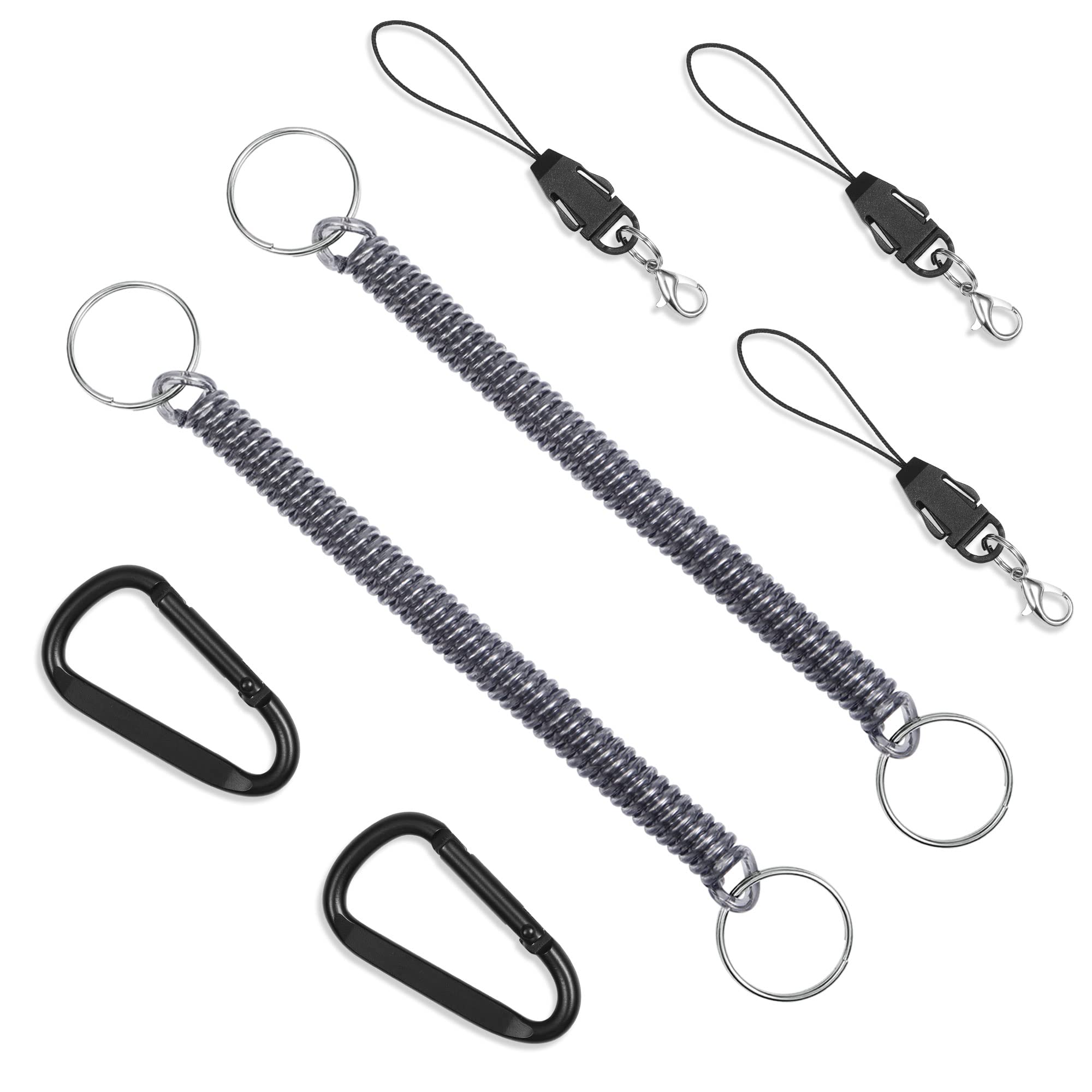 ウィングロック　携帯ストラップ　紐切れ　値引き Amazon | [UMIMO] コイルストラップ ワイヤー入り 最大伸長100cm