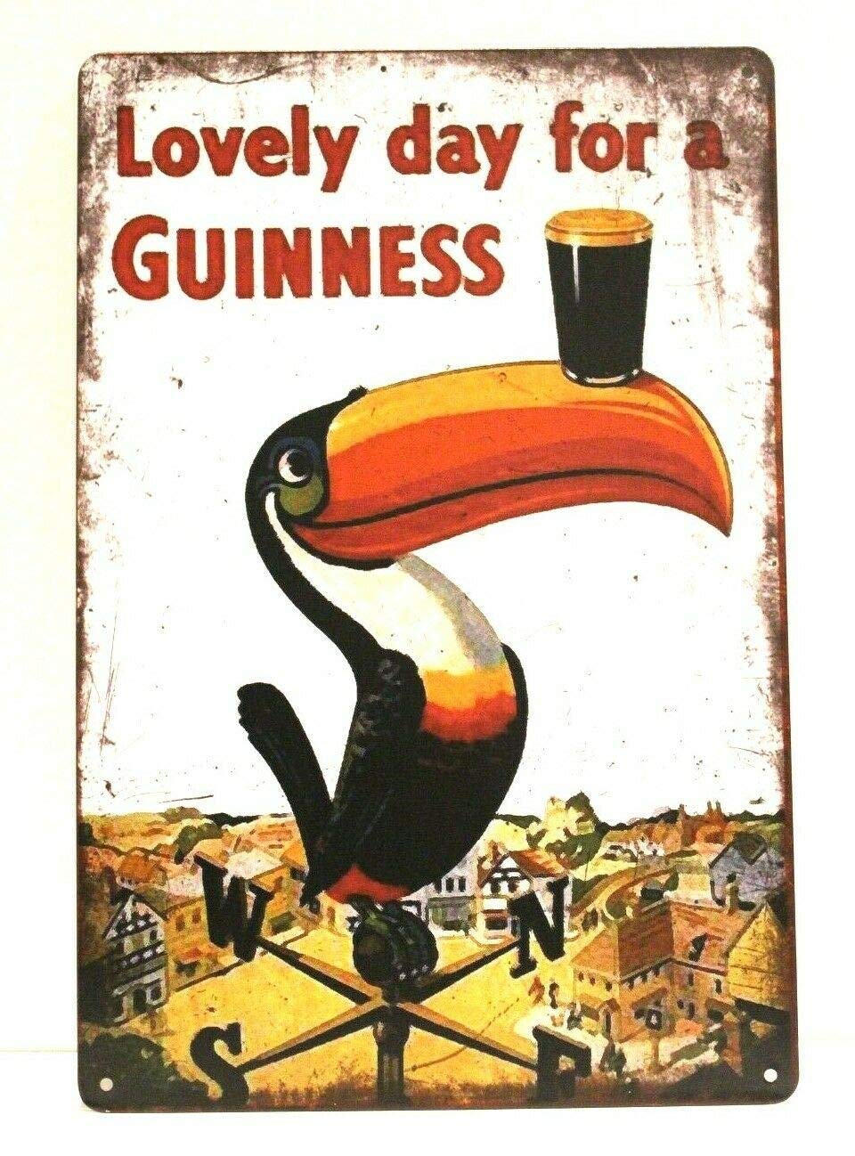 New Guinness Beer Toucan Tin Sign Bar Man Cave Retro Vintage Advertisement 5.5x8inch