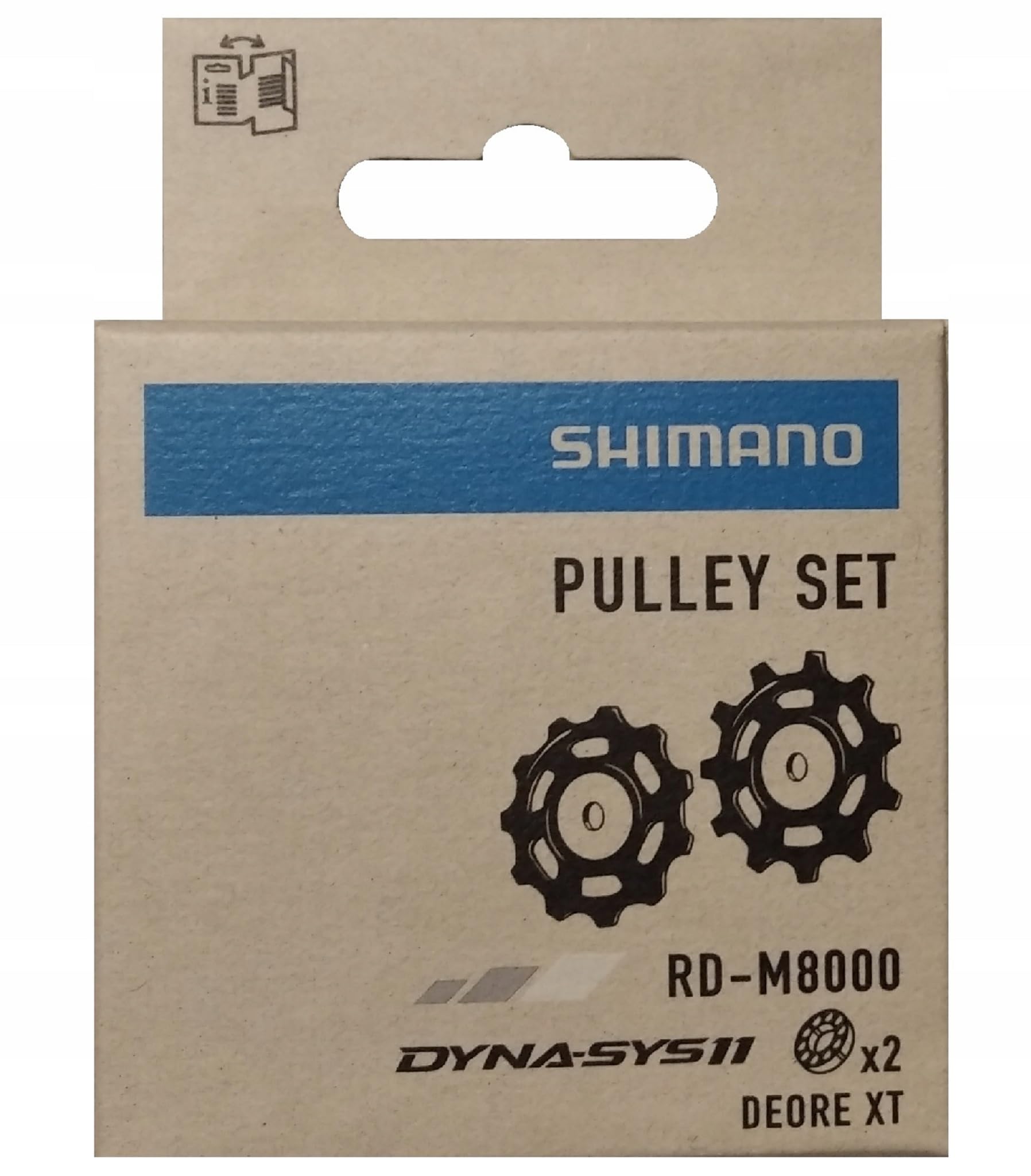 maxxi4you Shimano Schaltrollensatz DEORE XT für RD-M8000 / RD-M8050 11-Fach Schwarz inkl Fahrrad Kettenbürste