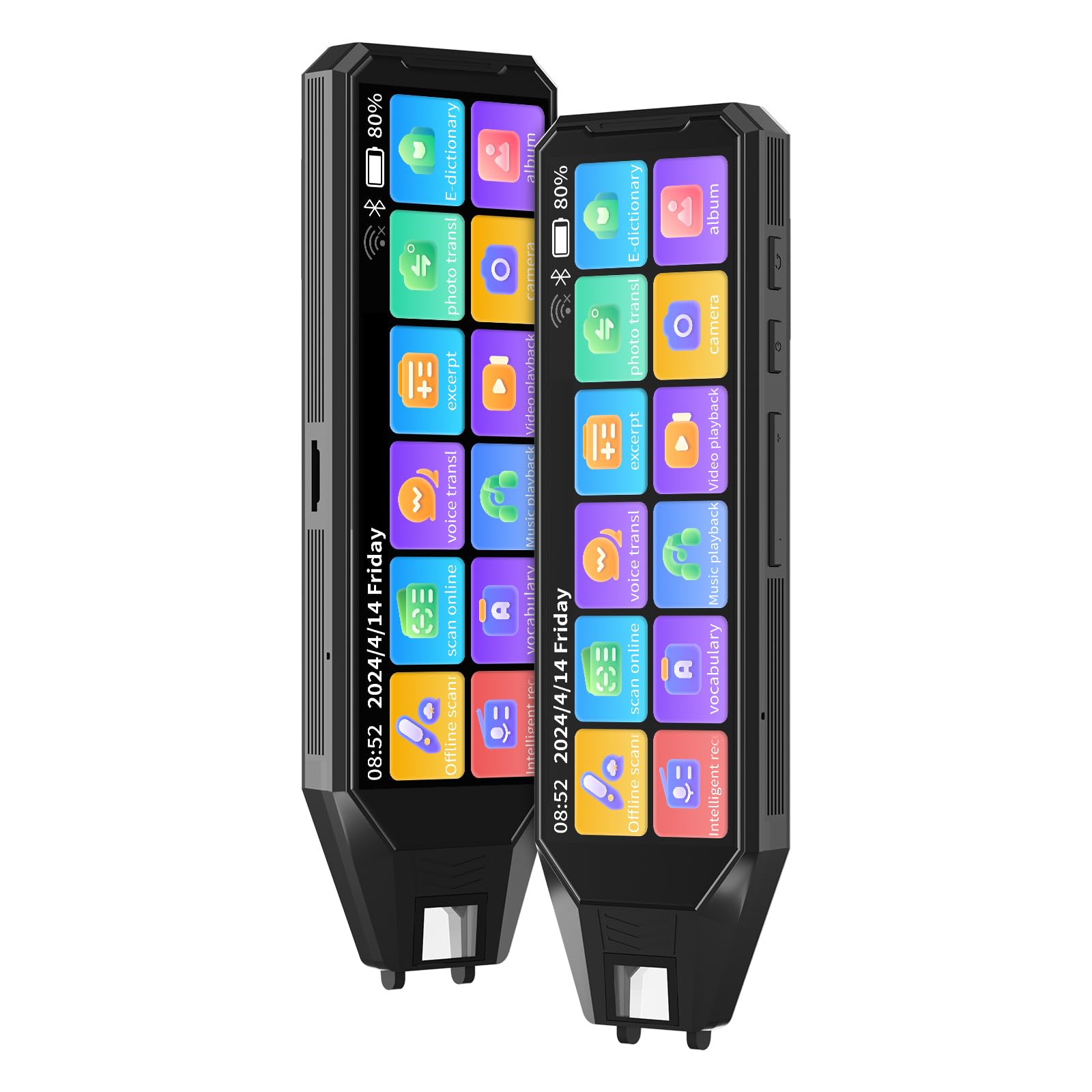 BridgeOne Reading Language Translation Pen Translator Scanner,142-Languges Real time Two-Way Traductor Device, 4.58 Inches Screen, HD Sound, Long Battery Life, for Students Adults (Black)