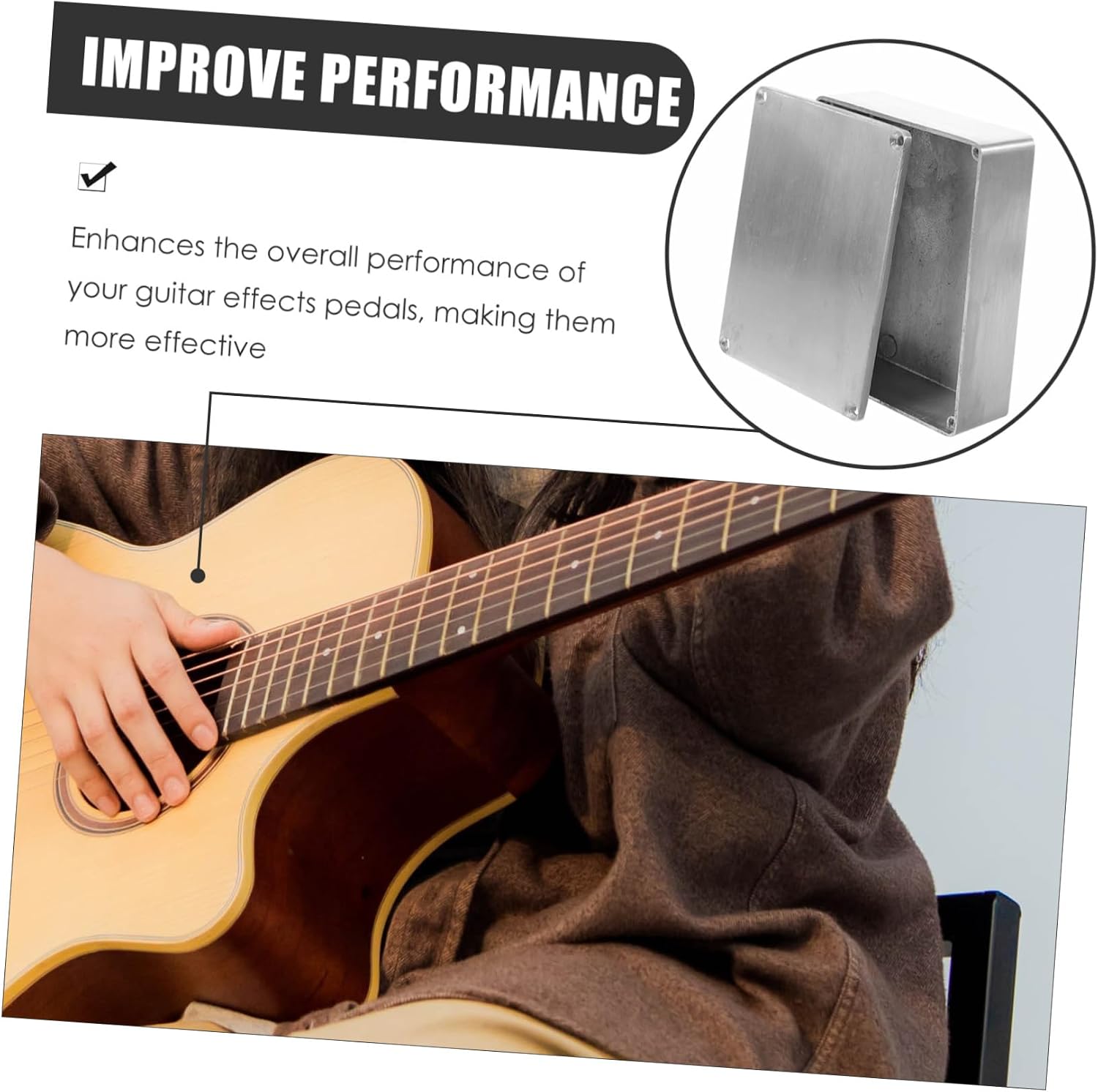 HANABASS Modern Guitar Effect Pedal Box Aluminum Project Enclosure and Stylish Amplifier Case
