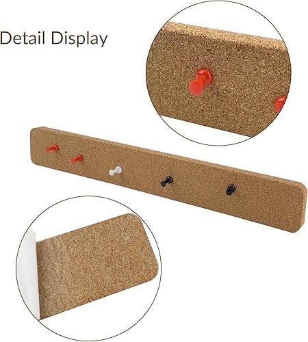 Miniatura 5 de 2 tiras de barra de fieltro para tablón de anuncios y corcho, 15 x 2-1/2 pulgadas para oficina, escuela, decoración de vacaciones en el hogar