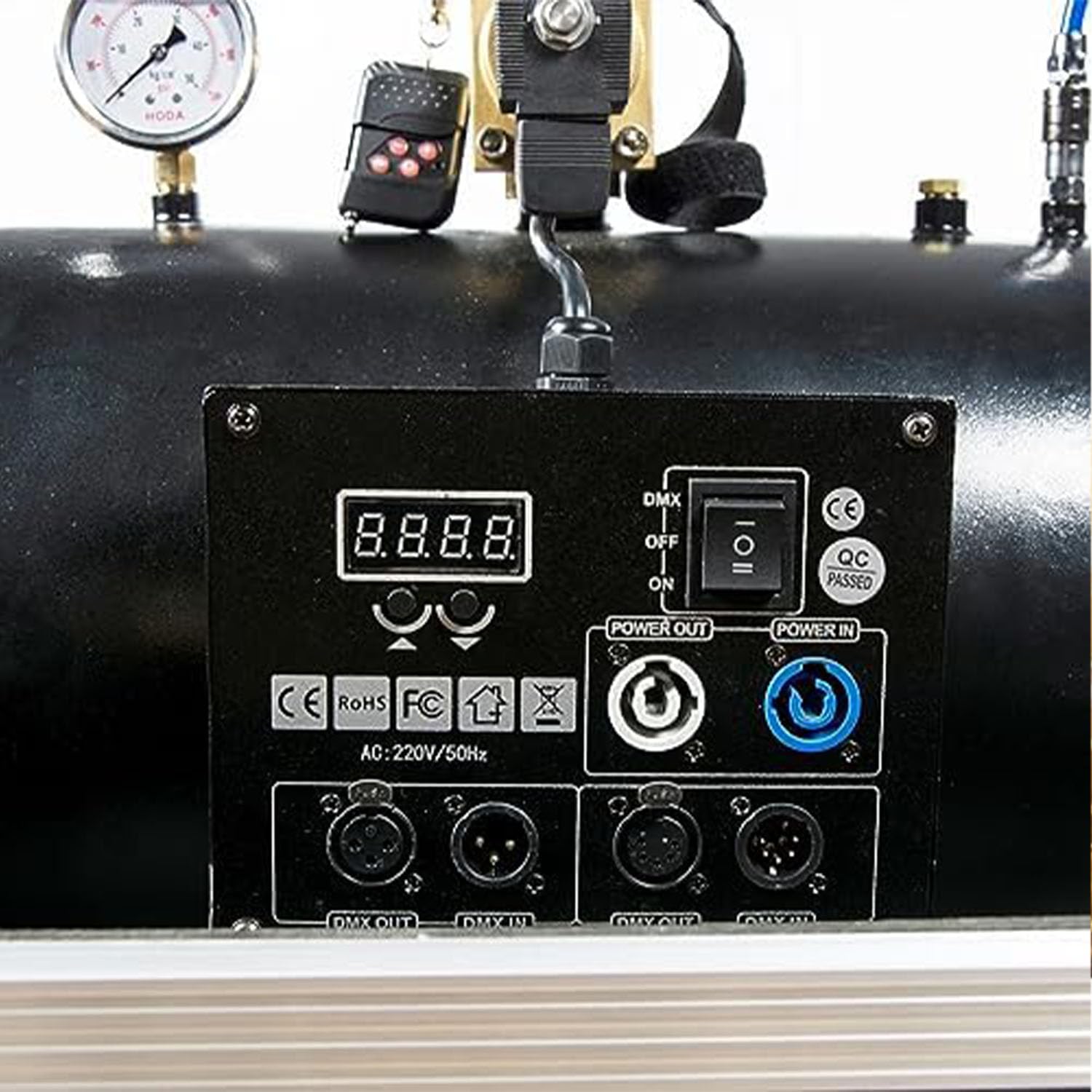 Machine à confettis électrique - Canon à confettis de 180 W avec une hauteur de jet de 8 à 12 m, contrôle DMX512/manuel, idéale pour les mariages, les événements, les discothèques, les boîte