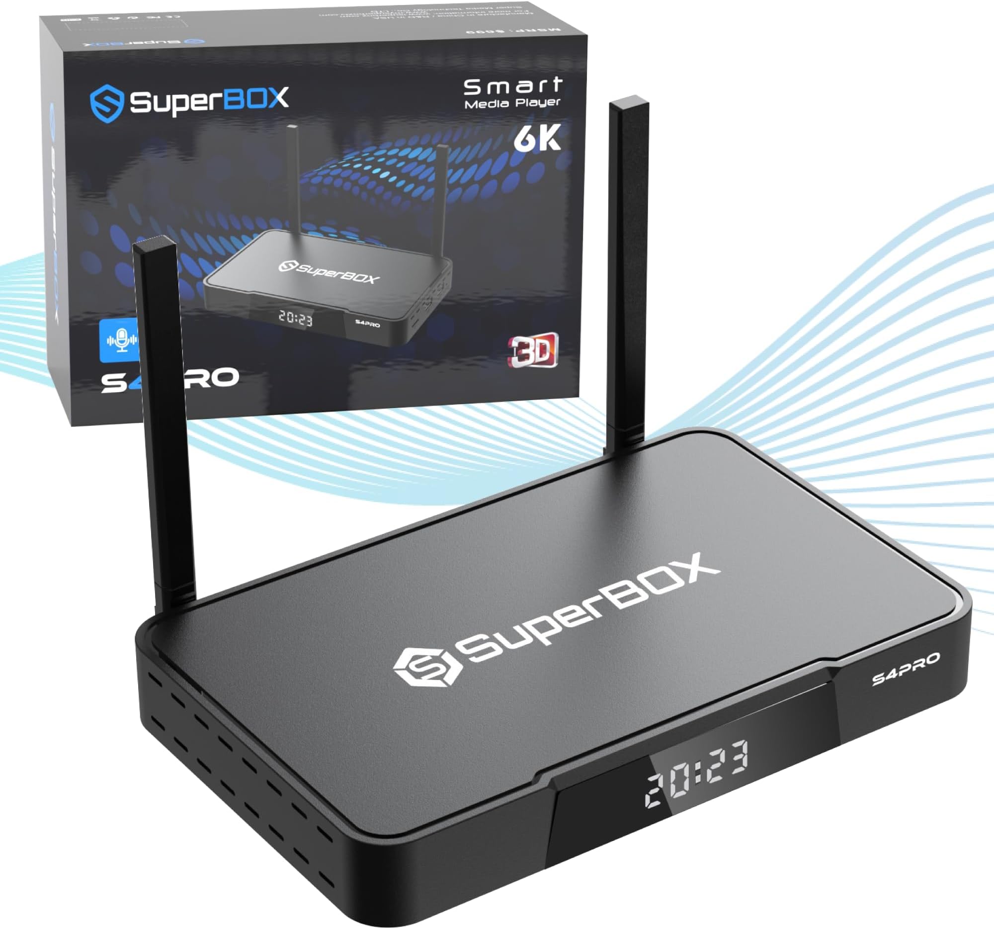 Authorised Seller for The Most Powerful Android Media TV Box S-4Pro, Super Fast Satble S-4 Pro with 2GB RAM 32GB ROM, Voice Remote, HDMI, Power Supply, Easy Detailed Install Instructions
