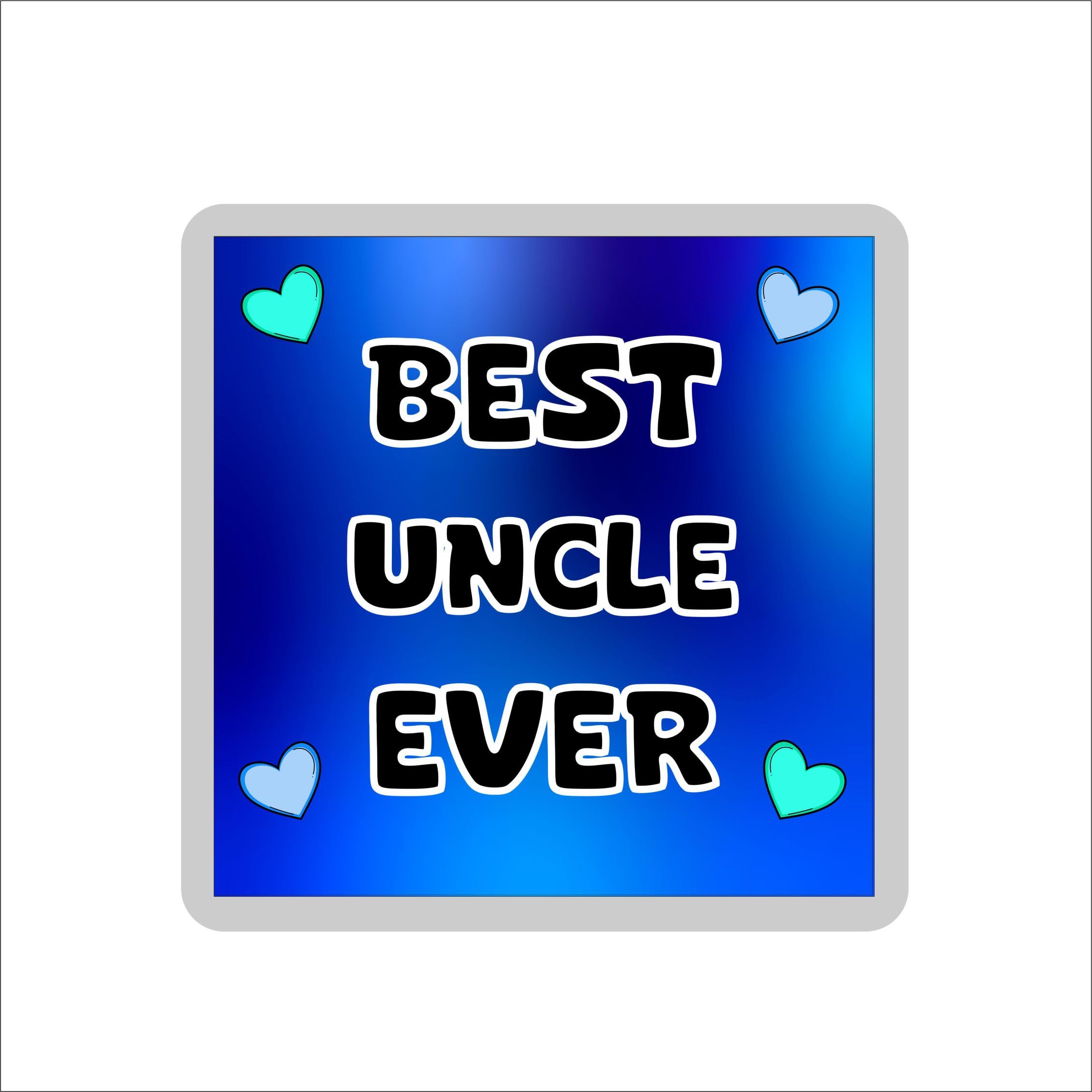 Decalarama Multicolor Uncle Coaster Gift – Best Uncle Ever – Cute Novelty Fun Family Present