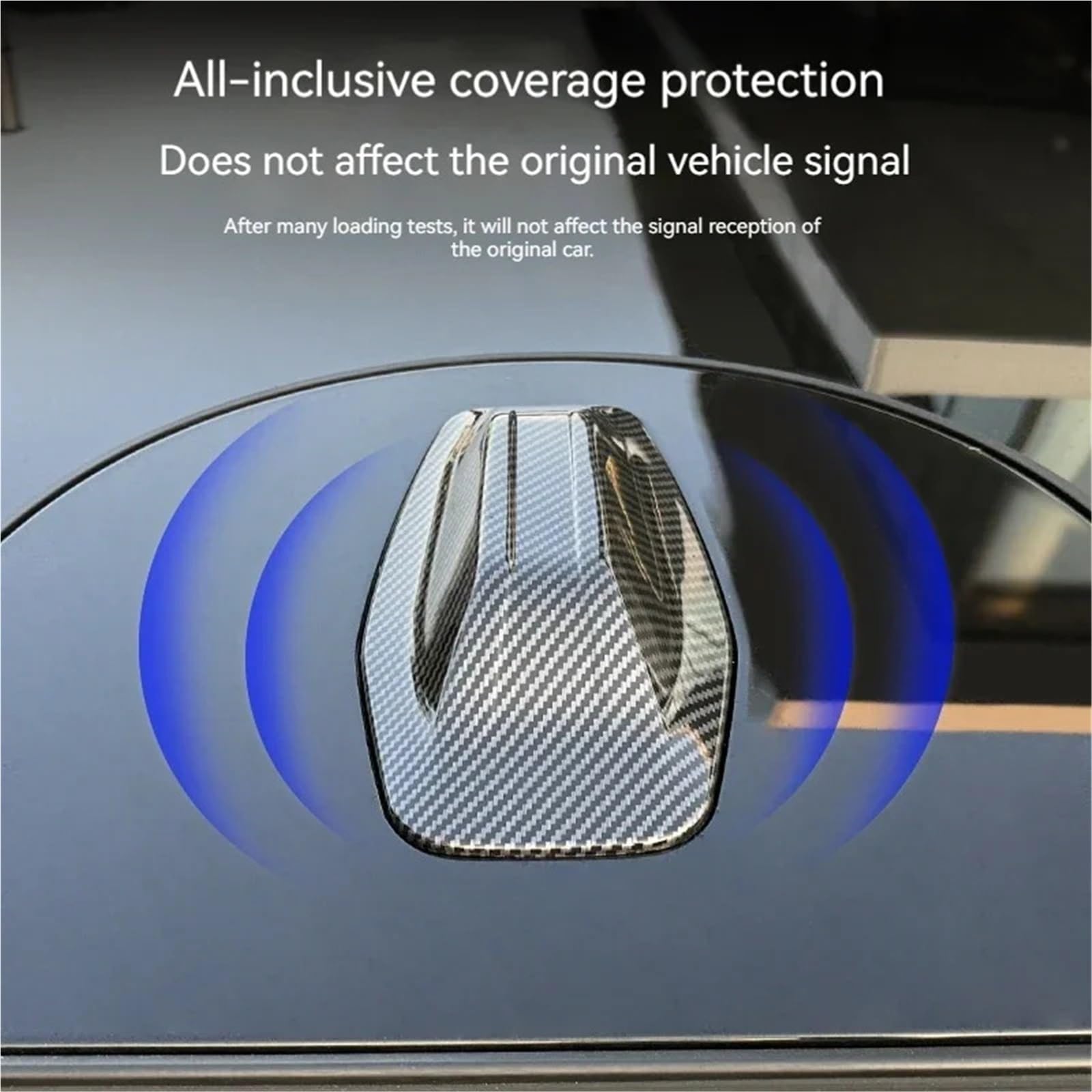 Anteny samochodowe Pasuje do BMW serii 5 G60 serii 7 G70 2023-2024 Antena z włókna węglowego w kształcie płetwy rekina Naklejka na panel anteny Antena samochodowa AM FM