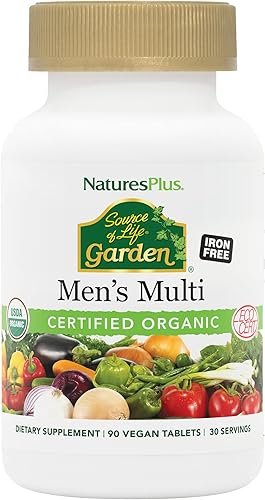 Nature 's Plus – Fuente de la vida Jardín Orgánico de los hombres Multi, 90 Vegan tabletas disponible en Yaxa Costa Rica