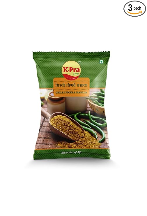 K-Pra K Pra Chilli Pickle Masala | Mirchi Achar Masala | Mirchi Loncha Masala Pack of 3 Each Pack 100 gm-(300 gm)