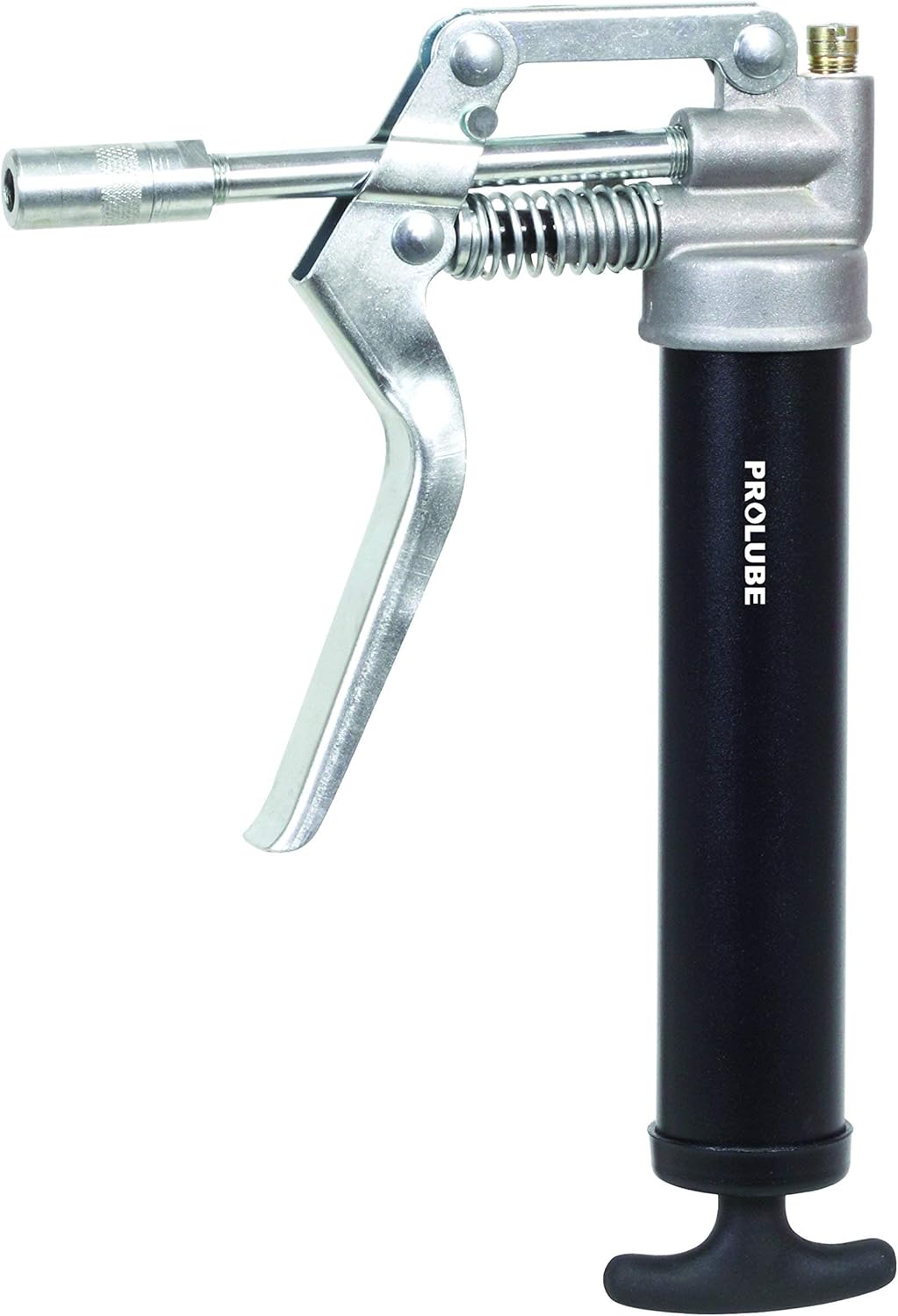 PROLUBE Mini Pistol Grip Grease Gun | 3-Ounce Capacity | 3,500 PSI | 4-inch Steel Extension & Coupler | Powder Coated Finish | 1/8” NPT Threads (43252)