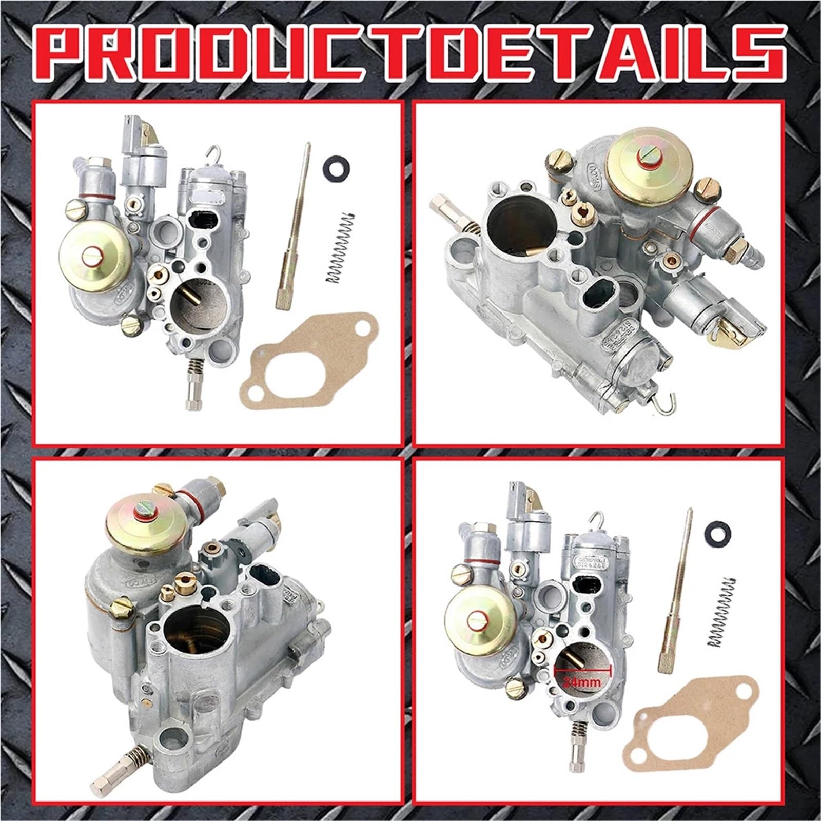 Carburatore Moto Adatto per PX150 125 20MM 24MM Carb Adatto per Spaco Adatto per Vespa 24 20 Mm P 1051 Si 20-20D Adatto per LML 3 24-24D Orado NV3 Kit carburatore(24MM)