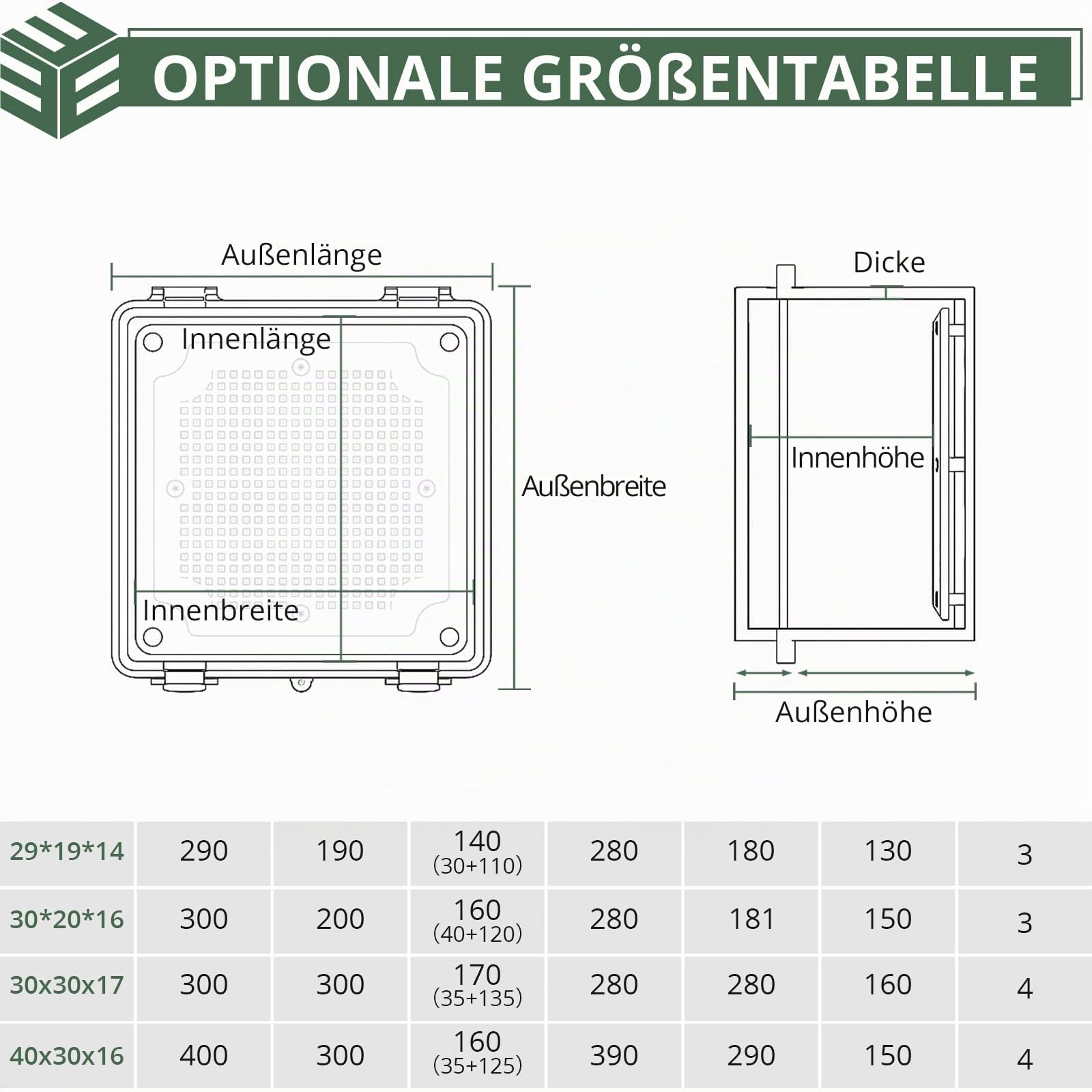 EYPINS Wasserdicht Verteilerkasten Mit Lüftungsgitter, Anschlussdose ABS Kunststoff Gehäuse außen Steckdosenkasten, Schaltkasten, Stromkasten mit Montagezubehör 30x20x16cm | Grauer Schaltschrank