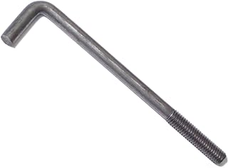 Hard to Find Fastener Hot Dip Galvanized Anchor Bolts, Sturdy Steel Anchors for Concrete, Cement, Asphalt in Construction, 1/2-13 x 24″, Pack of 25