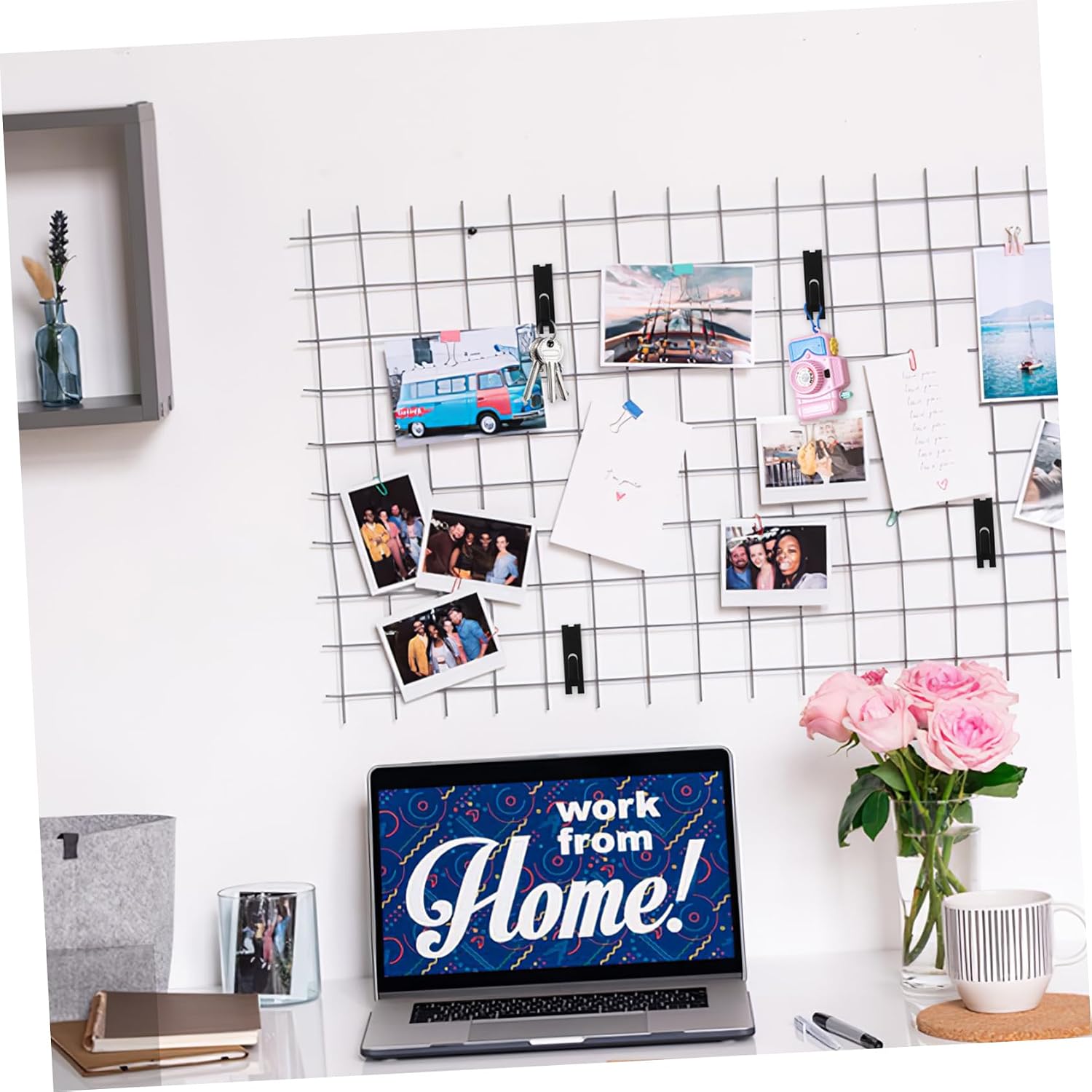 30pcs Heavy Duty Metal Grid Wall Hooks for Picture Frame Display Sturdy Grid Hooks for Organizing Home Office and Craft Shows Notched Design for Secure Hanging