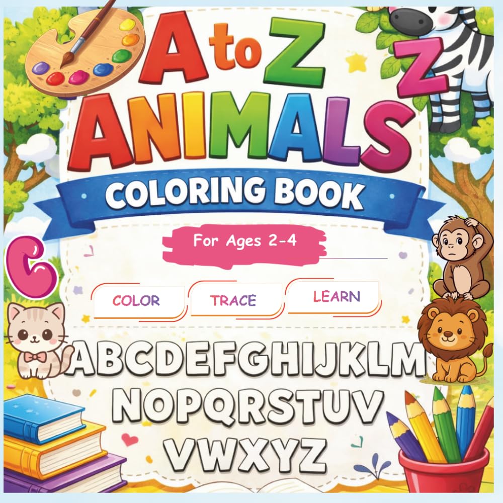A To Z Animals: Coloring Book