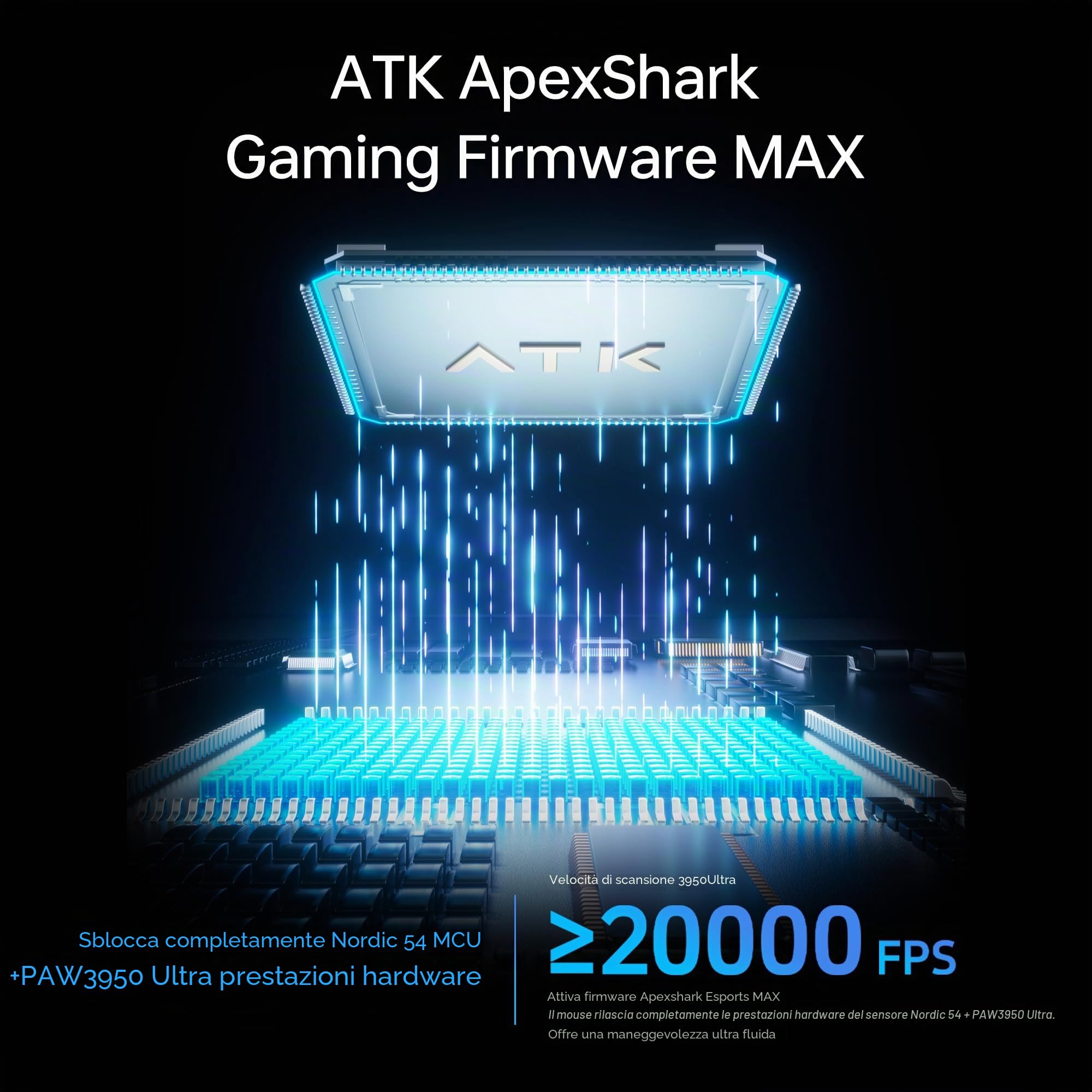 ATK F1 V2 Ultimate kabellose Gaming-Maus, 8K-Polling, ultraleicht - schwarz (12010466)