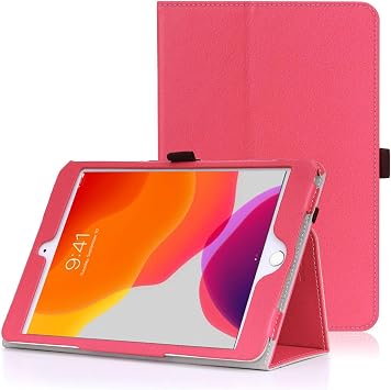Case for iPad 7th Gen 10.2" 2019 / iPad Air 3 10.5" 2019 / iPad Pro 10.5" 2017 - Auto Wake/Sleep Lightweight Folio Folding Stand Cover PU Leather Case Pink