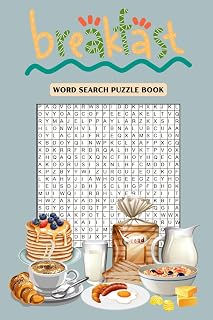 BREAKFAST Word Search Puzzle Book : Word Searches with Easy to Read Print | 6x9 inches,112 Pages | 50 + puzzles... Gift for Free Times, Holidays and Vacations
