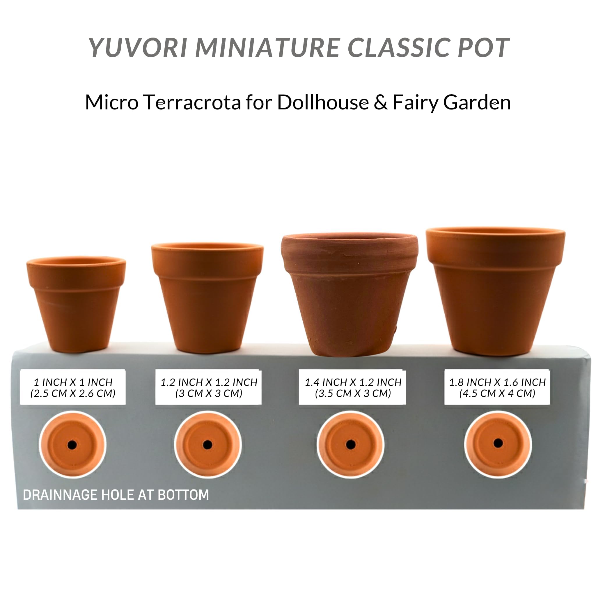 Lot de 30 mini pots de fleurs en terre cuite pour plantes grasses, cactus, loisirs créatifs, jardin féérique, maison de poupée, projets scolaires (cylindre classique, 3,5 cm)