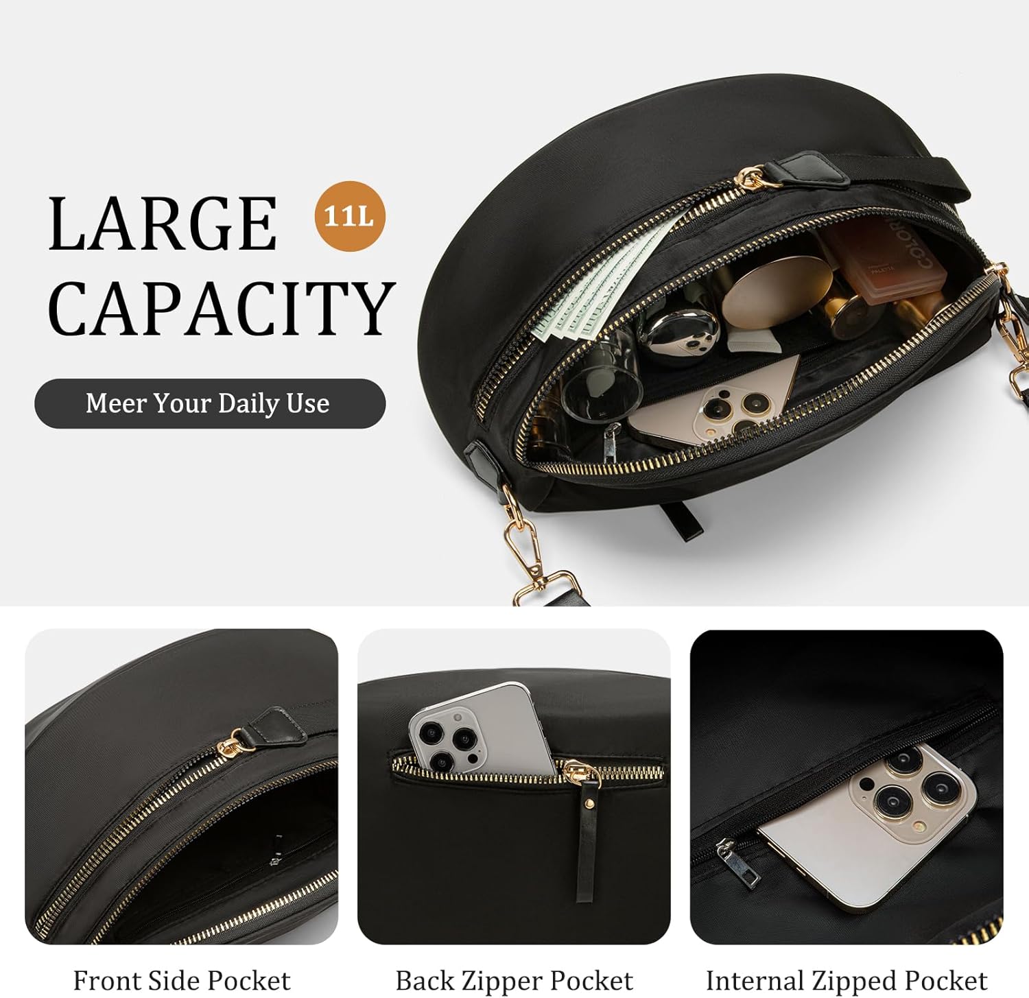 MEXS Bum Bag for Women Crossbody Bags Fanny Packs Sling Belt Purse Waist Chest Shoulder Bag