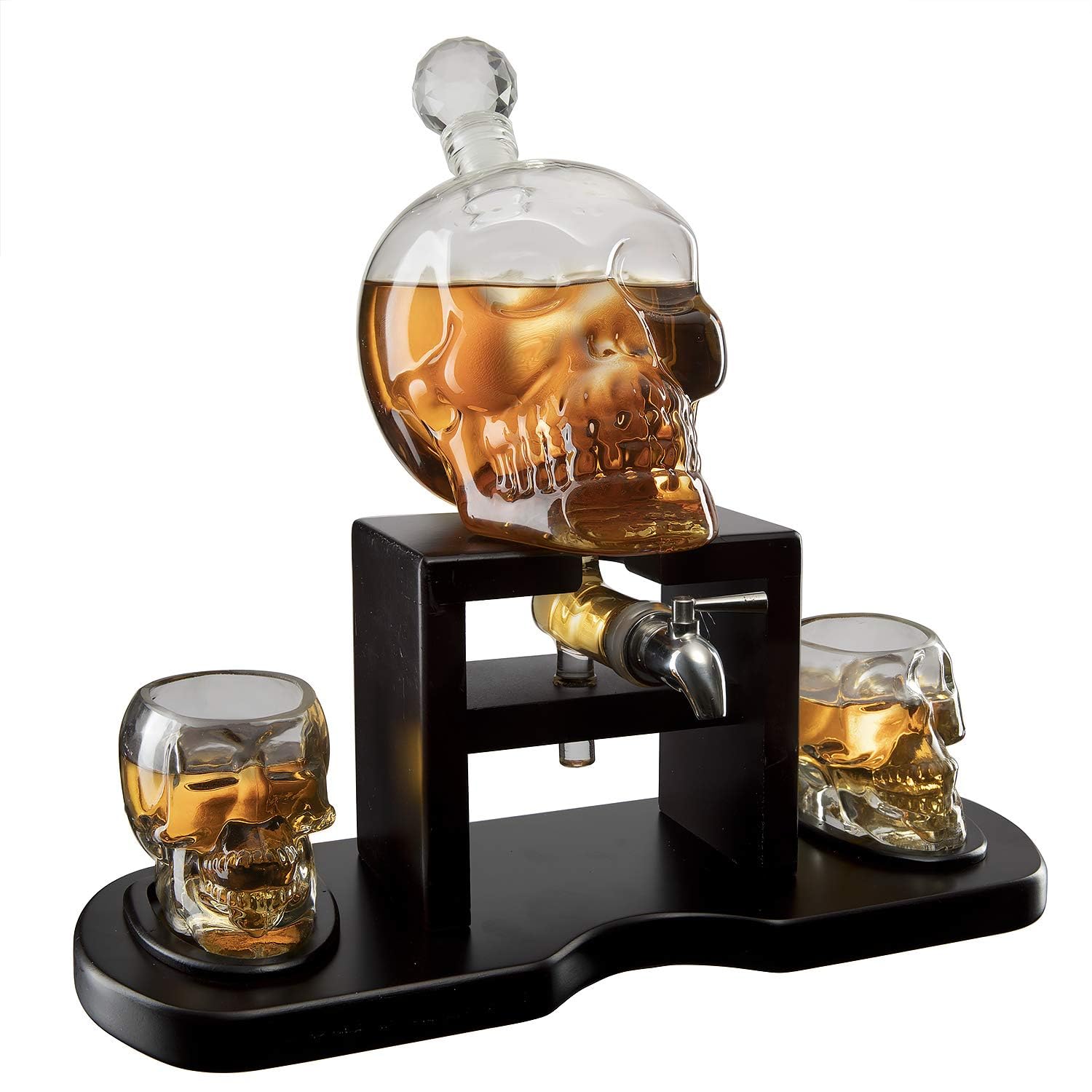 Skull Skeleton Wine & Whiskey Decanter Set 750mL ...