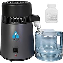 DC HOUSE Water Distiller Countertop,1 Gallon/4L Distilled Water Machine,304 Stainless Steel Interior Stiller 750W Distilled Water Maker Purifier for Home Office