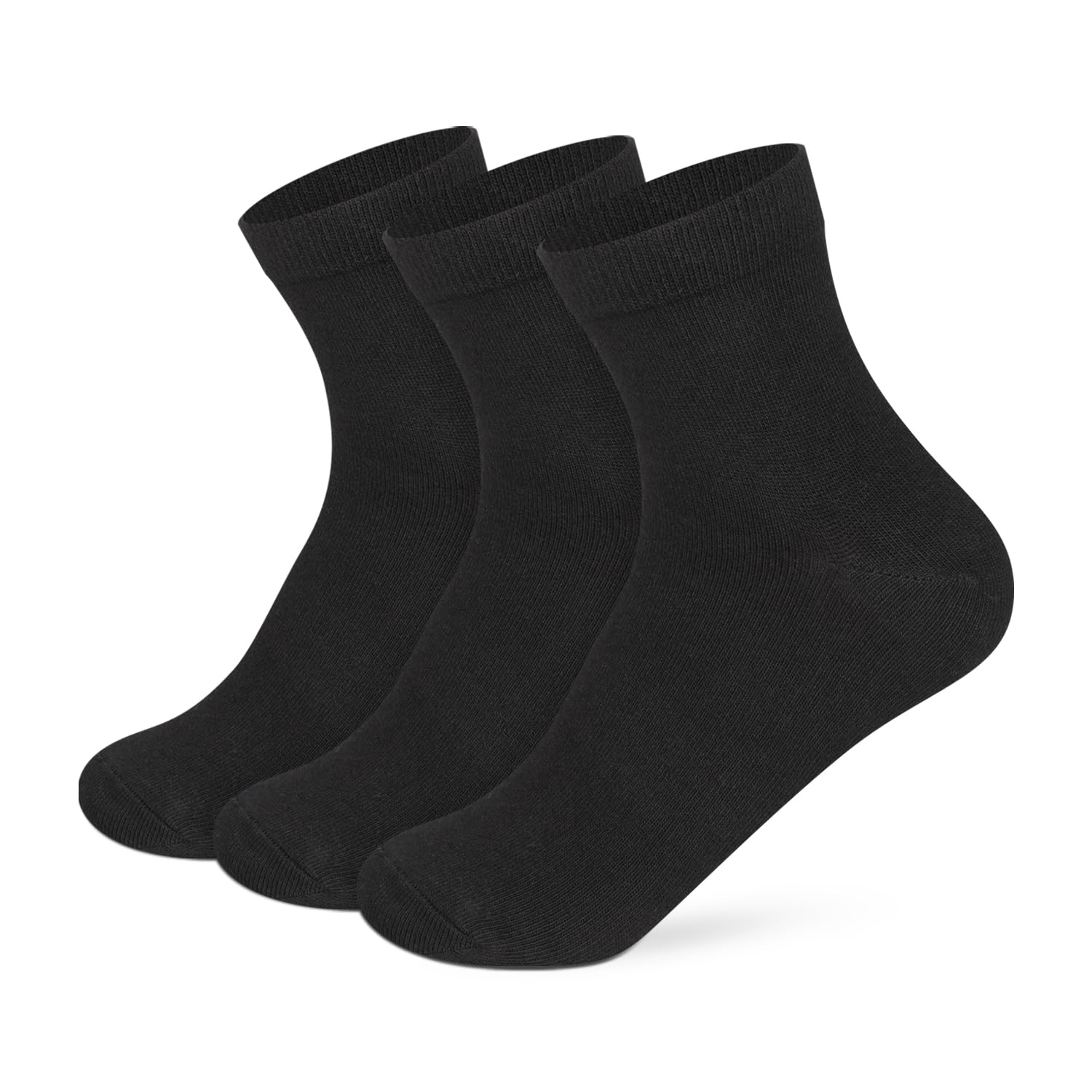 Supersox Ankle Socks For Women Made With Premium Cotton. Solid Design, Anti Odour & Anti Bacterial, Ideal For Daily Casual Wear/Gym/Office - Pack Of 3, Free Size, Multicolor - Ankle Length