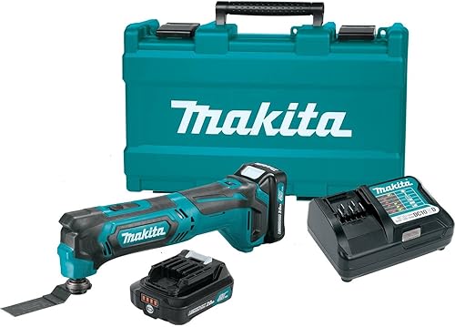 Miniatura 2 de Makita MT01R1 12V max CXT - Kit multiherramienta oscilante inalámbrica de iones de litio (2.0Ah) con fuente de alimentación inalámbrica ADP06 12V