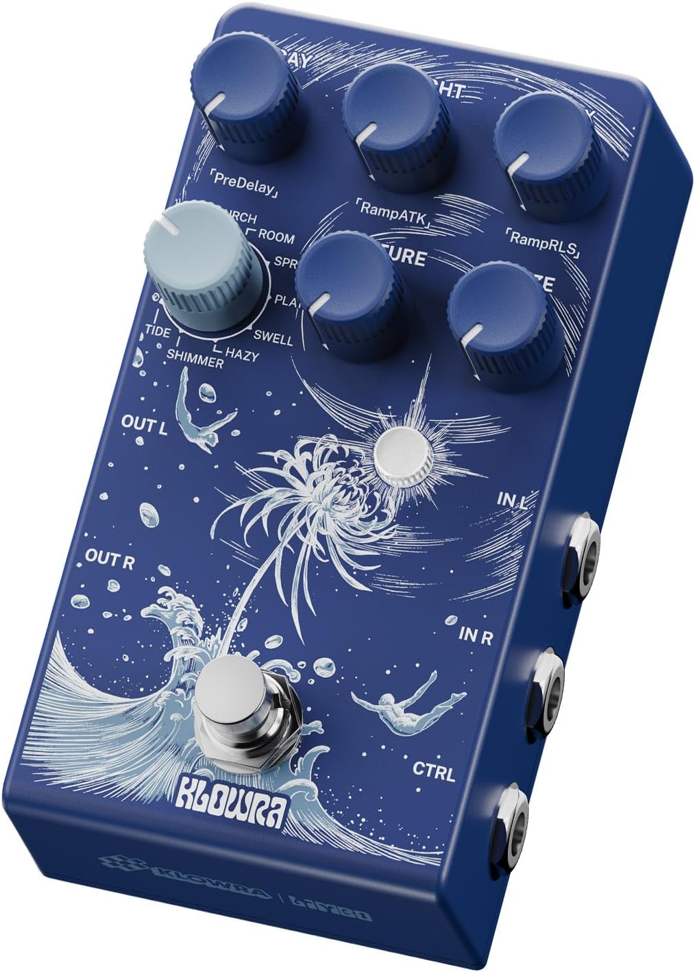 Limbo Stereo Reverb Pedal with Shimmer, Tide & Freeze - 9 Ambient Effects for Electric Guitar, Bass & Synth - Analog Dry Through for Zero Tone Loss - Ideal for Worship, Shoegaze & Live Gigs