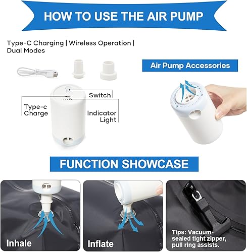 Miniatura 442 de coowoz Mochila de viaje grande para mujeres y hombres,Mochila de transporte,Mochila de senderismo impermeable para deportes al aire libre, Azul, 45