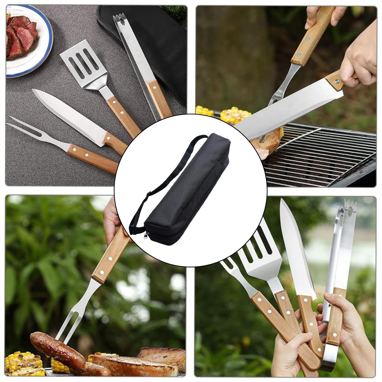 Generico Organizer Per Utensili Barbecue,Sacca Portatile Per Pentolame Da Viaggio - Portaoggetti Portatile per Grigliate Escursioni Cucina Picnic Eventi Avventure Outdoor