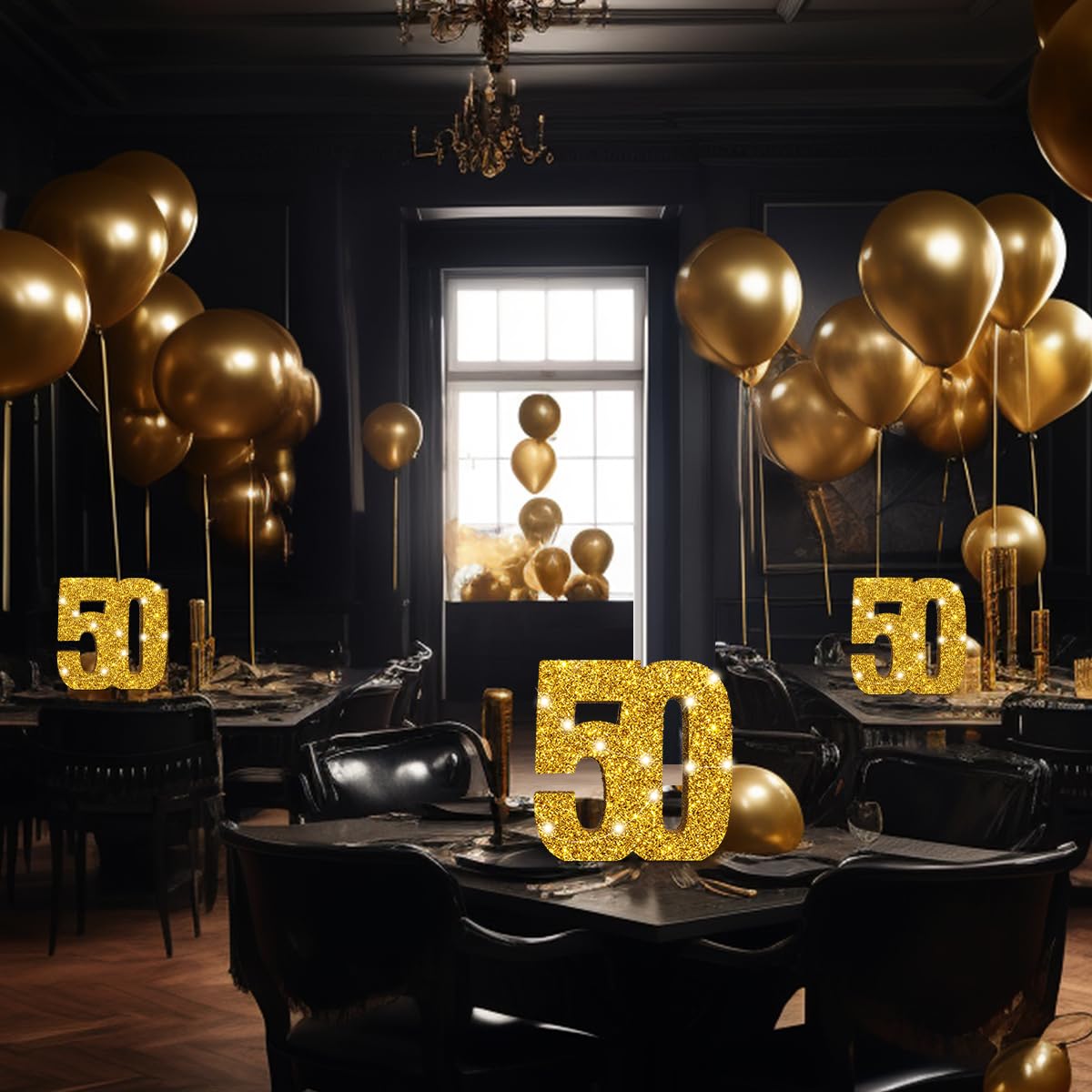 Gold 50th Anniversary Confetti, Golden Wedding Anniversary Decorations 50th Birthday Anniversary