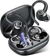 ワイヤレスイヤホン Bluetooth5.4 耳掛けイヤホン ENCノイズキャンセリング HiFi マイク付き 2026最新 AAC対応 低遅延 自動ペアリング 片耳両耳対応 ズレ落ちにくい 最大48時間再生 LEDディスプレイ Type-C急速充電 IPX7防水 軽量 小型 iOS Android対応 通勤 通学 ランニング スポーツ WEB会議