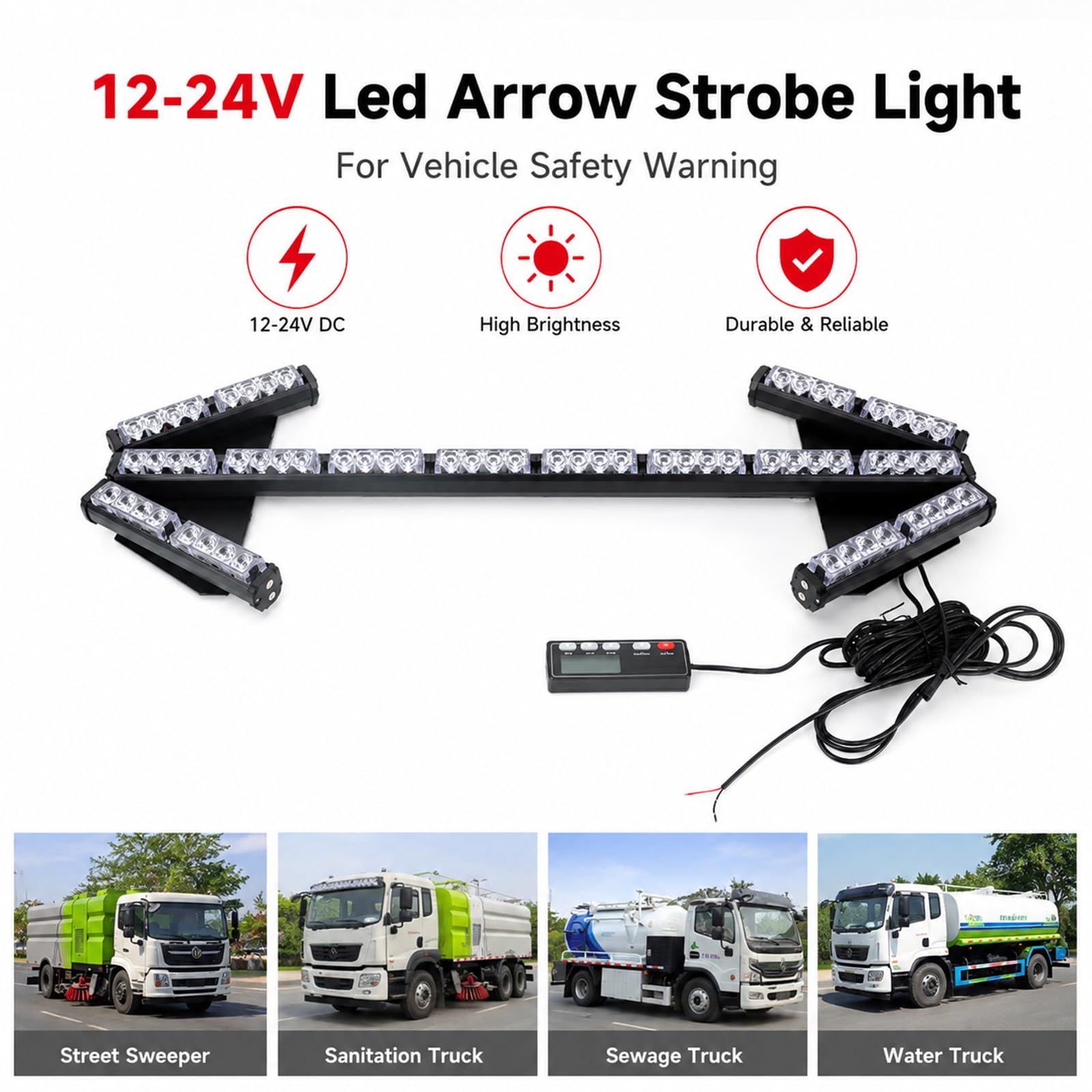 35" dł. x 14" wys., kierunkowskaz LED Traffic Advisor, drążek świetlny