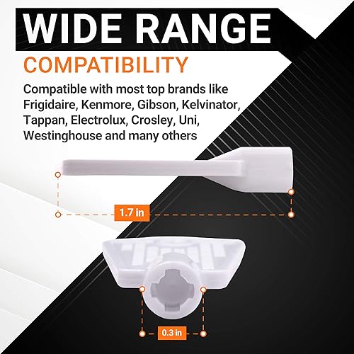 Miniatura 2 de BlueStars 297147700 - Repuesto de llave de puerta de congelador ultra duradera, ajuste exacto para congeladores Frigidaire Kenmore Electrolux