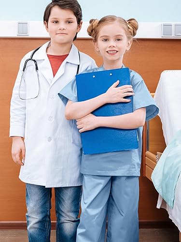 Miniatura 3 de Conjunto de disfraz de médico para niños, uniforme de médico quirúrgico con estetoscopio, juguetes para niños y niñas, disfraz de Halloween, cosplay