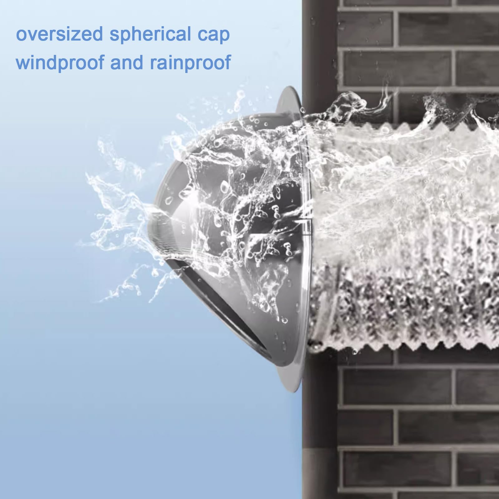 Tapa de ventilación de aire, cubiertas de ventilación de acero inoxidable, capucha de ventilación de conducto, tapa de chimenea para tubo de escape, 125 mm de diámetro para protección de campana
