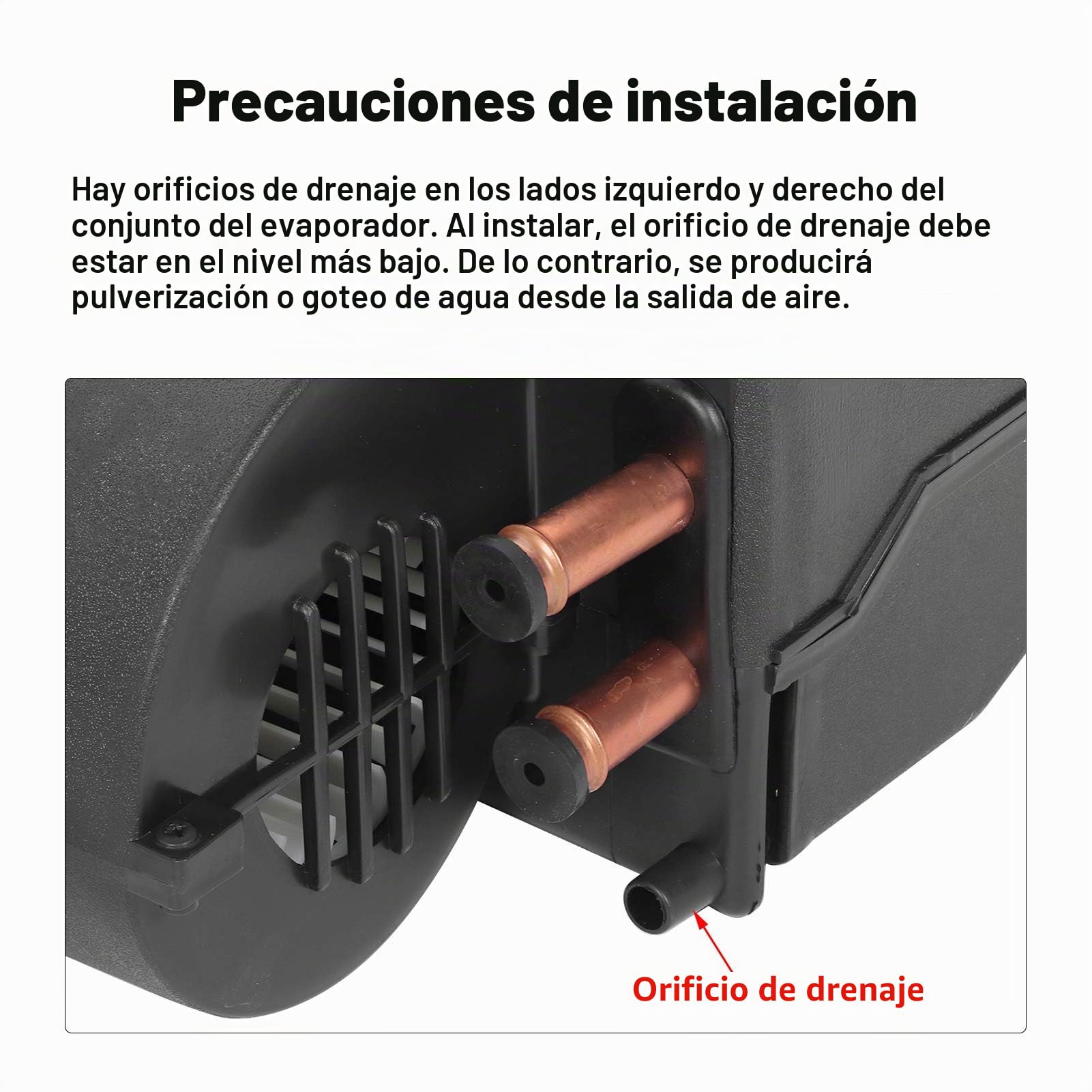 aqxreight Evaporador de Aire Acondicionado de 12V, Termostato de Refrigeración de Calefacción Debajo del Tablero, 3 Velocidades, 600CFM, Universal para Coche y Camión