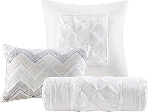 Miniatura 4 de Madison Park Laurel - Juego de edredón y funda de almohada, Poliéster, King