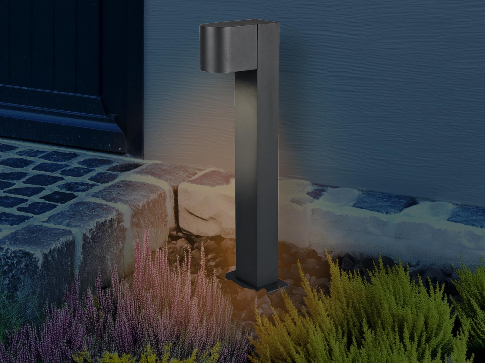 Trio Leuchten Luminaire d'extérieur Roya 504260142, en aluminium moulé sous pression, anthracite, sans 1 ampoule GU10
