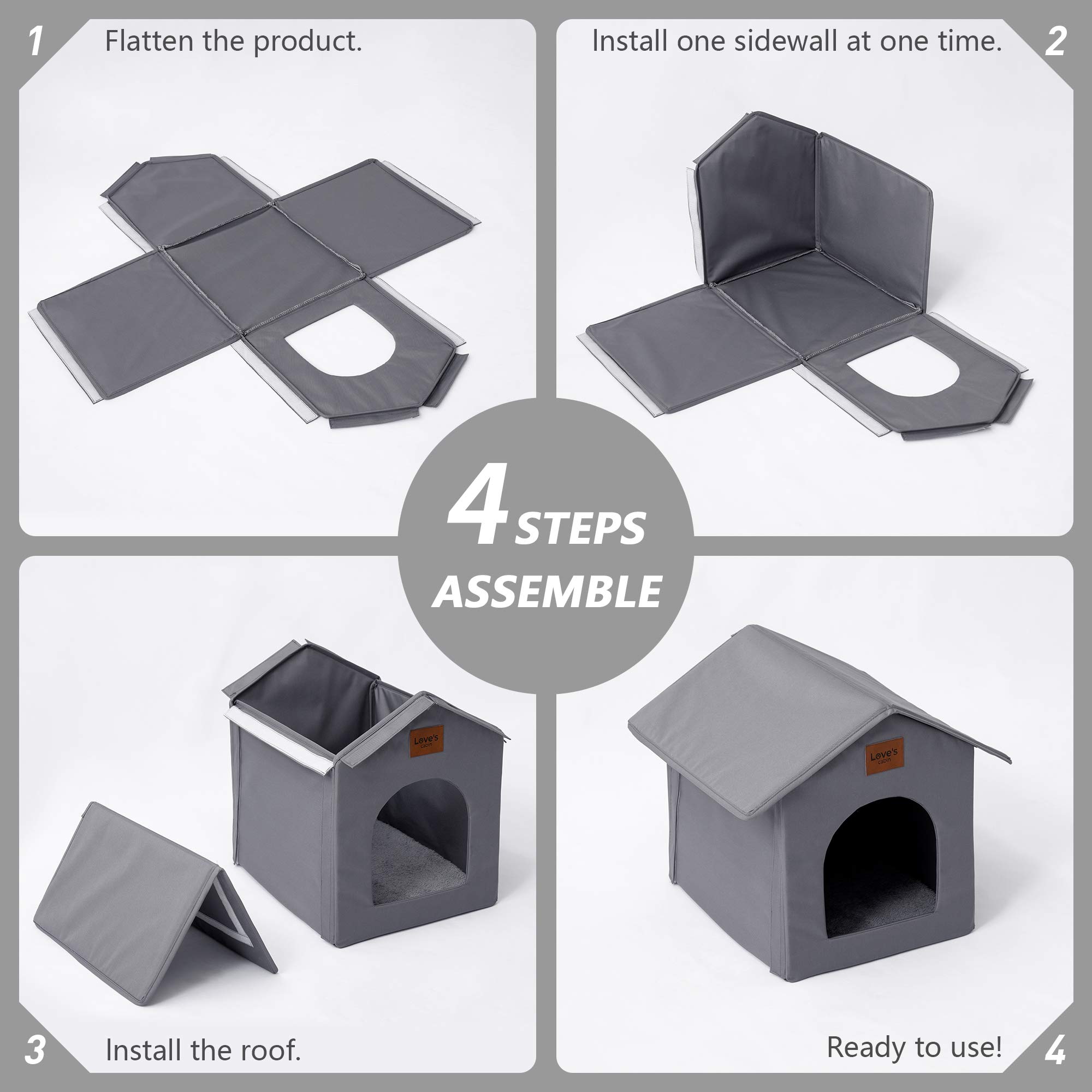 Buy Love's cabin Outdoor Cat House Weatherproof for All Seasons