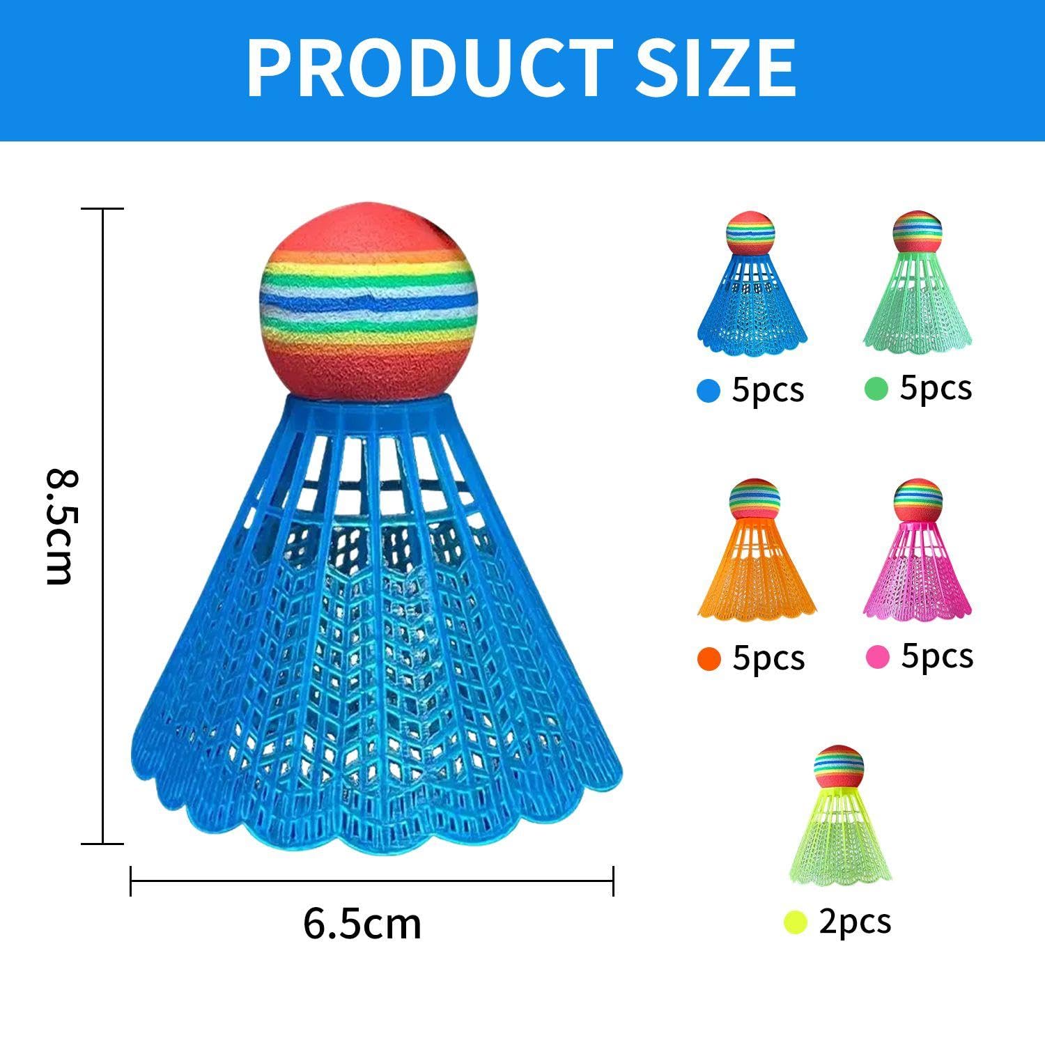 22 Pelotas De Bádminton De Plástico, Bádminton Creativo De Color, Duraderas Y Fuertes, Adecuadas para Competiciones Deportivas, Entretenimiento Y Entrenamiento.