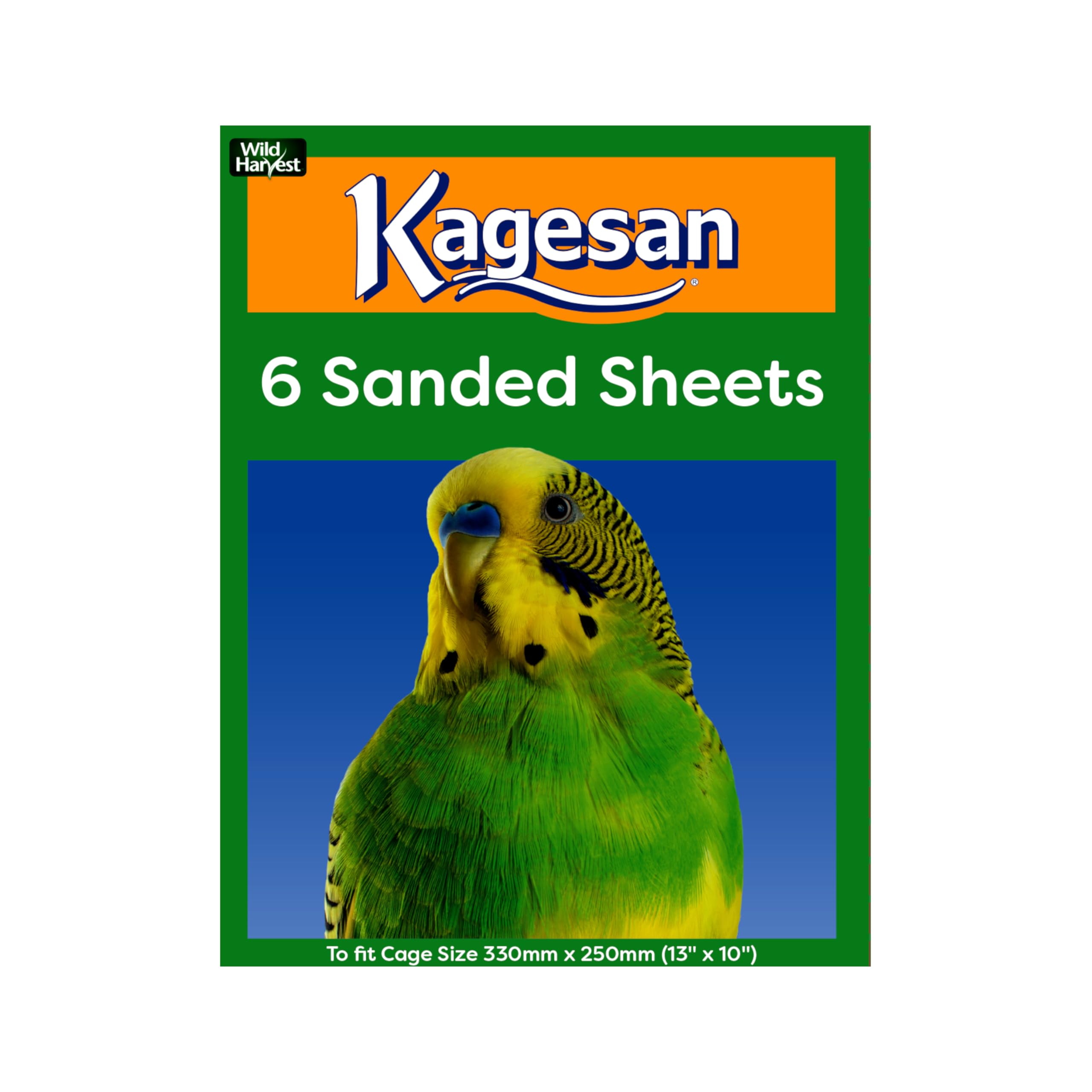 Kagesan Lot de 72 feuilles de sable pour cages à oiseaux, taille S (33 x 25 cm), lot de 72