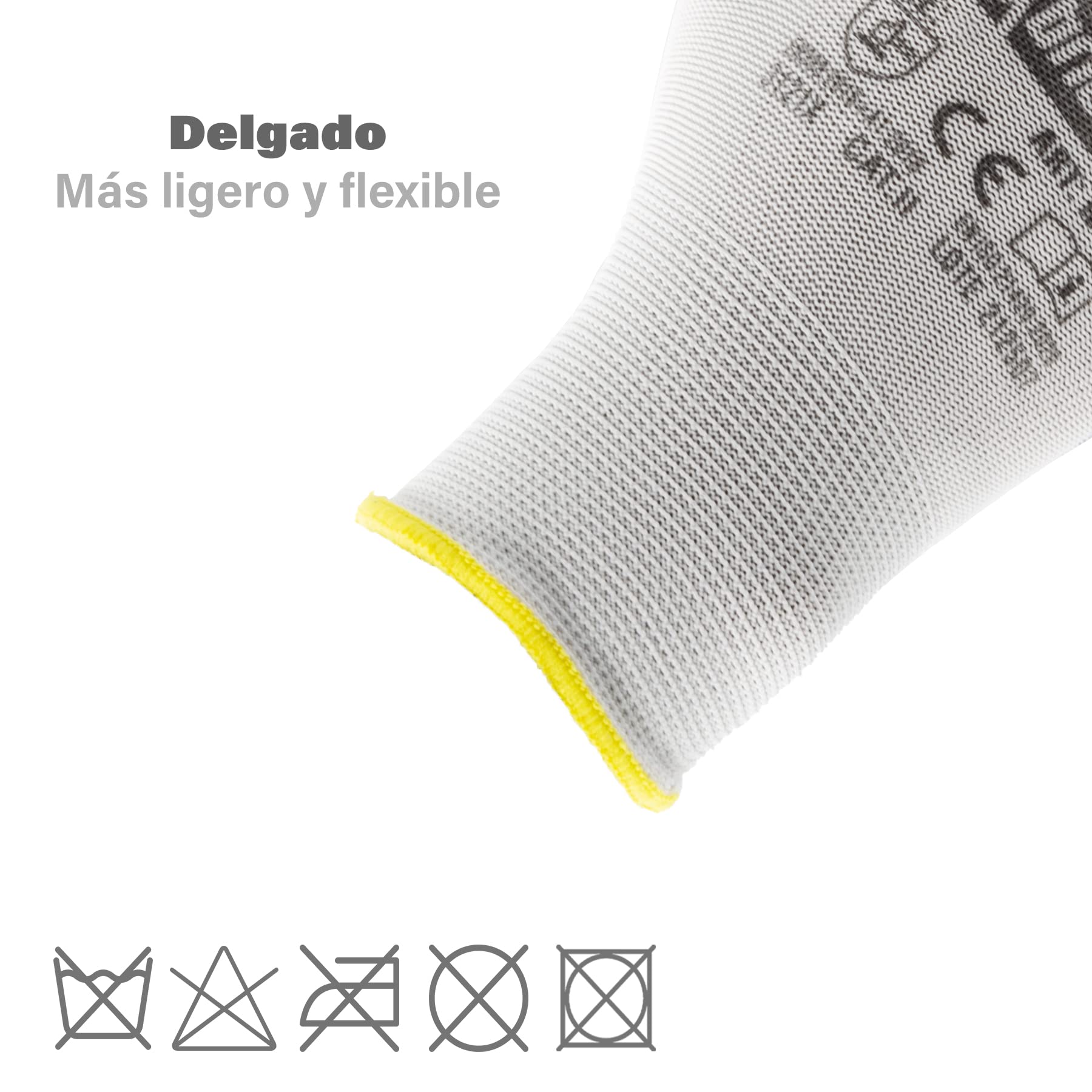 EXBRIECO, 12, 6 ou 3 Paire, Gants de Protection, Polyester et Polyuréthane, Durables, Résistants à l'Abrasion, la Réparation, la Mécanique avec une seule Prise, pour Hommes et Femmes.