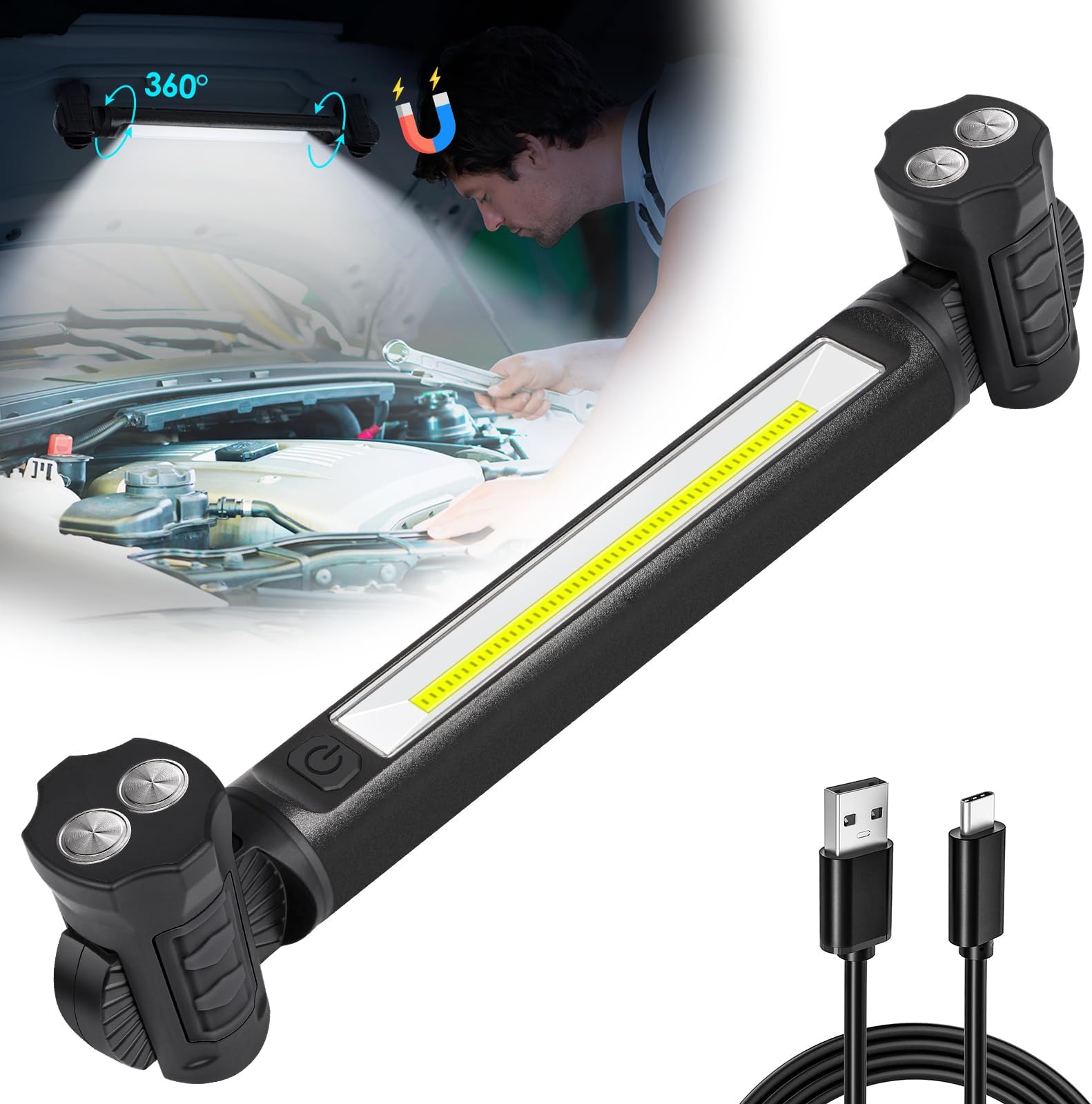 Rechargeable Ceiling Light 2 Pack Super Bright LED Work Lights Rechargeable Ceiling Light 2 Pack Super Bright LED Work Lights